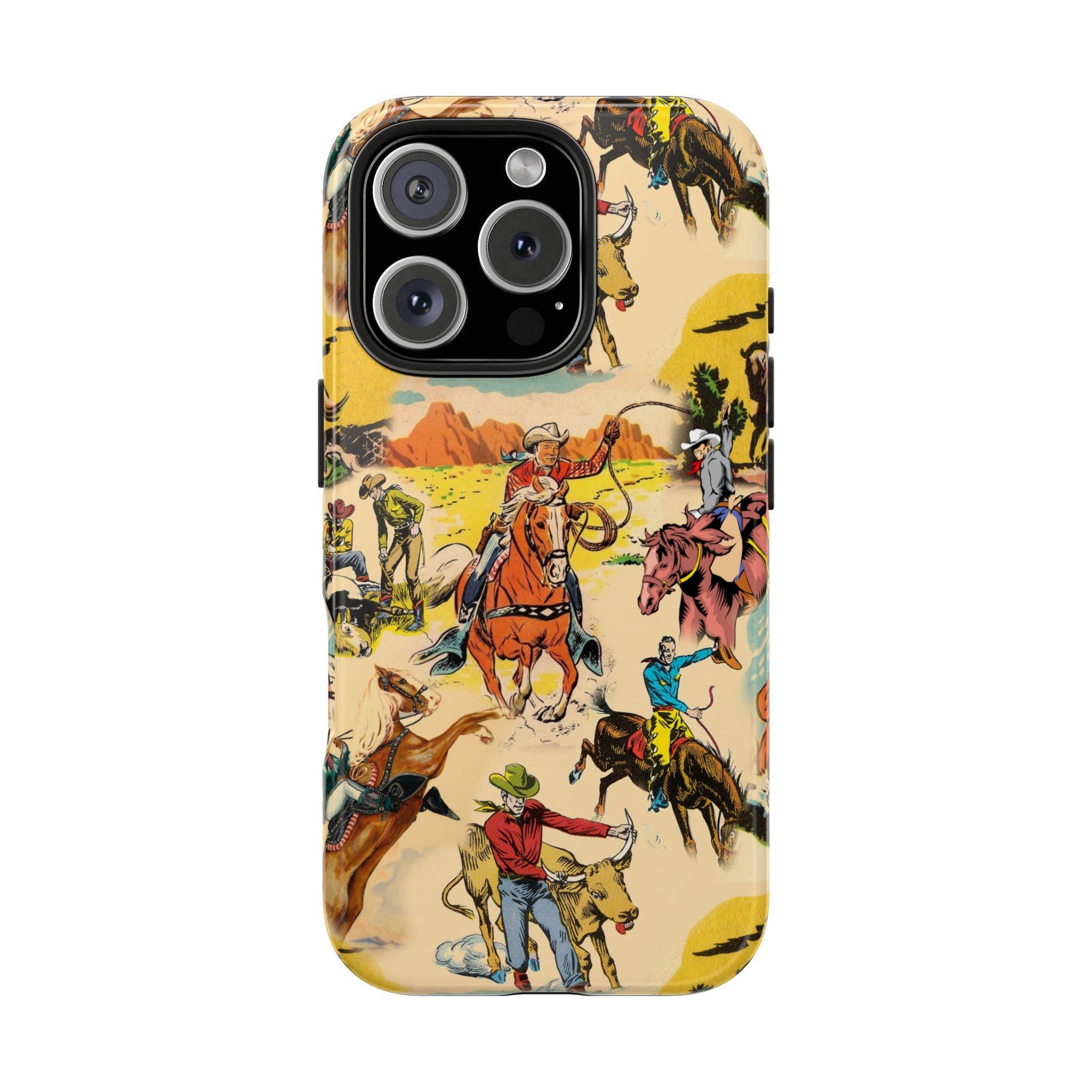 Vintage Cowboy Rodeo Phone Case | Western Horse Ranch Pattern