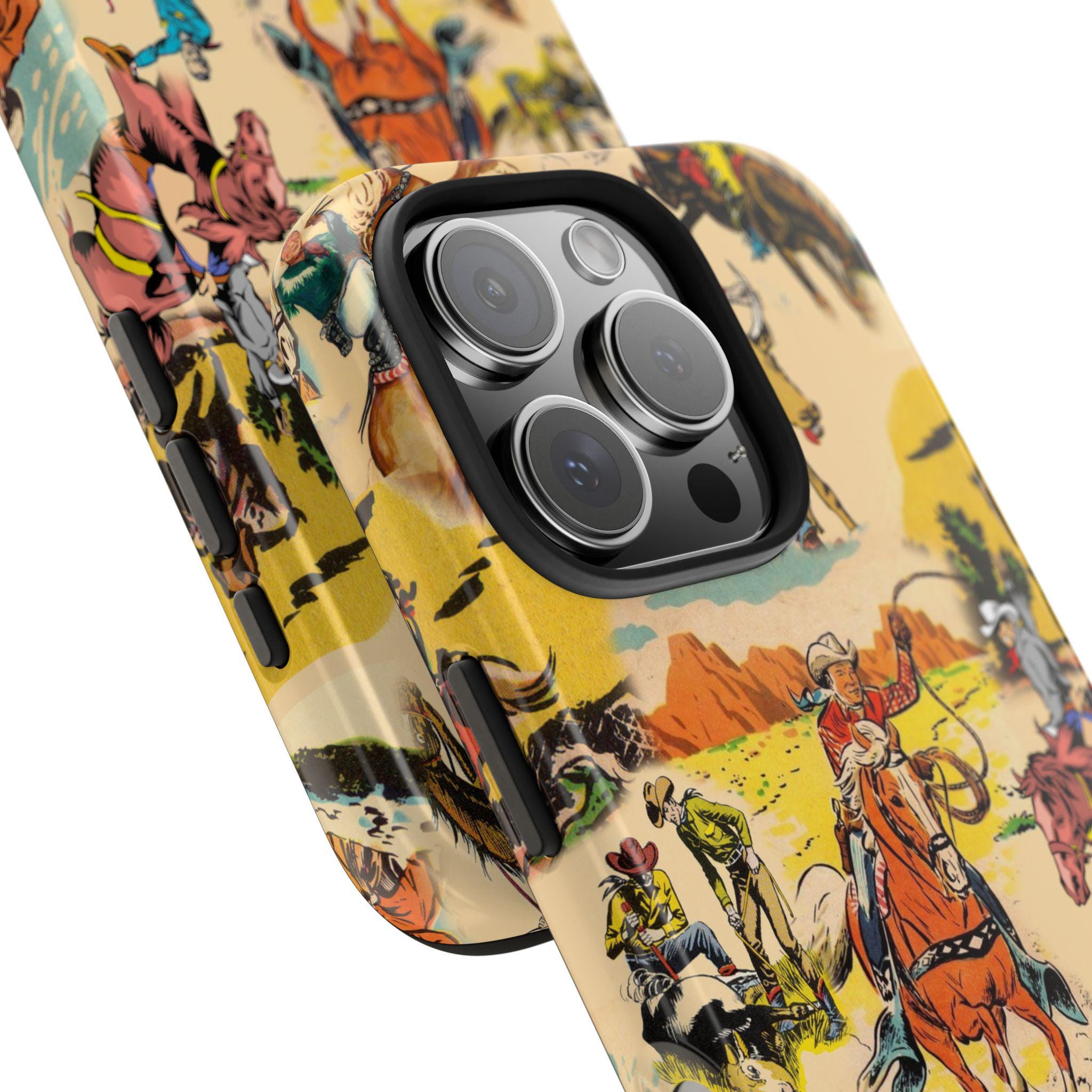 Vintage Cowboy Rodeo Phone Case | Western Horse Ranch Pattern
