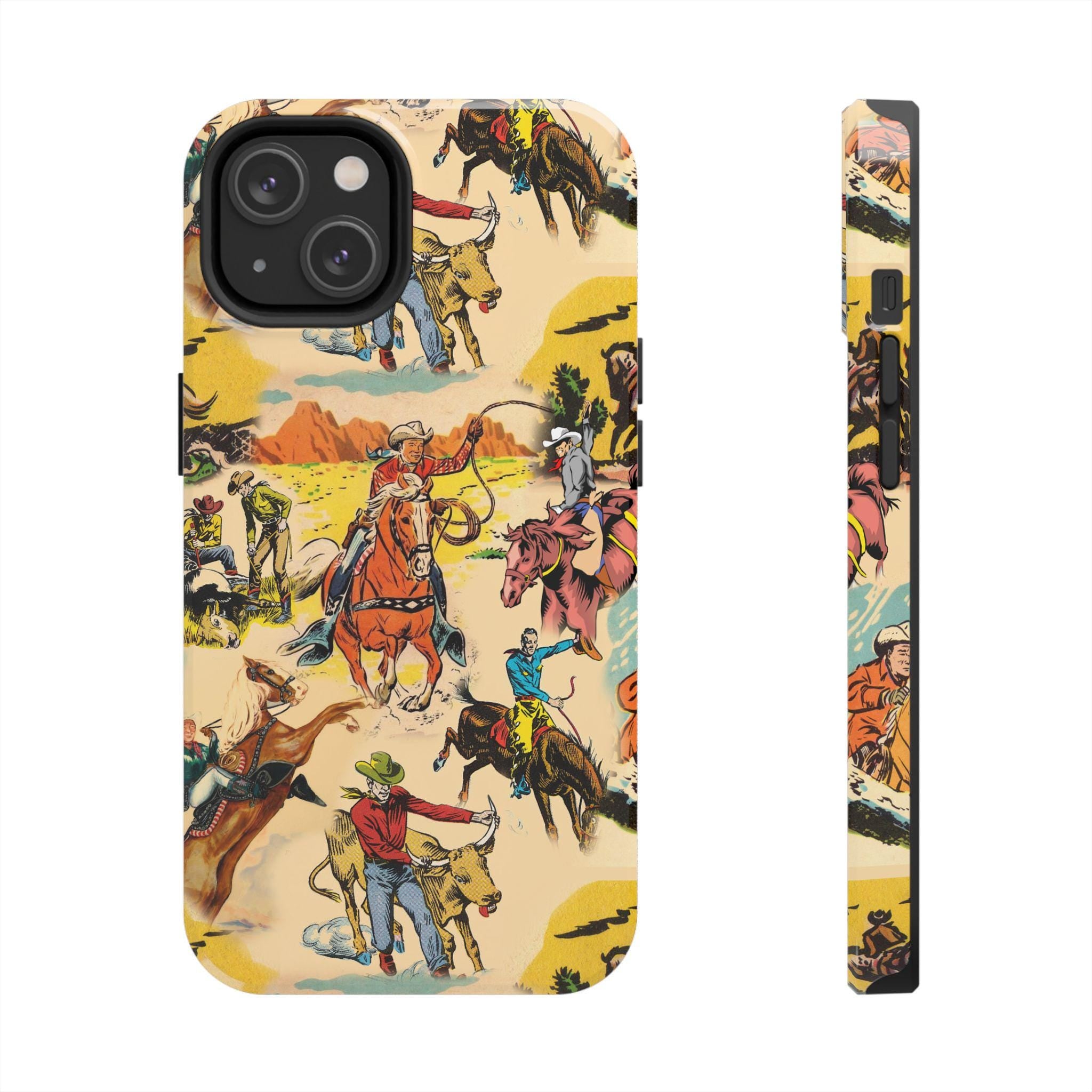 Vintage Cowboy Rodeo Phone Case | Western Horse Ranch Pattern