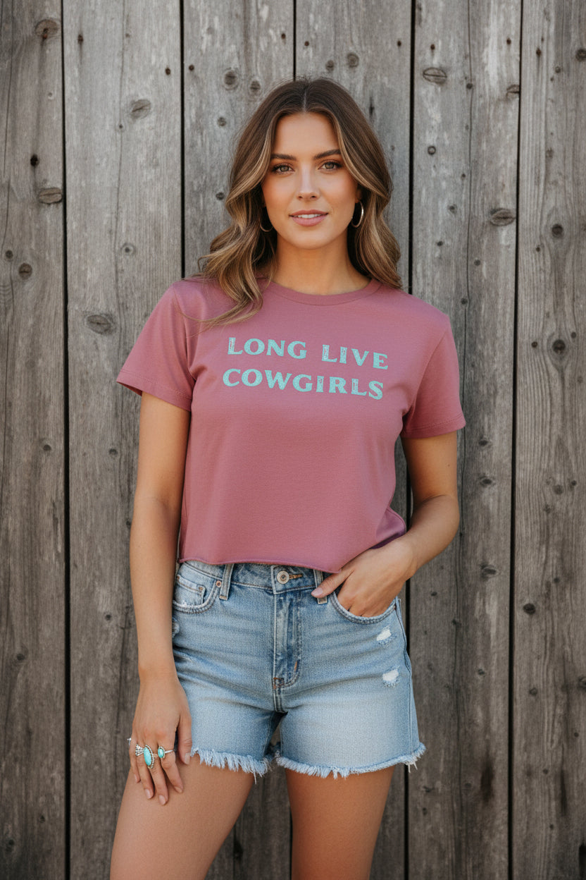 long live cowgirls crop top, western tshirt