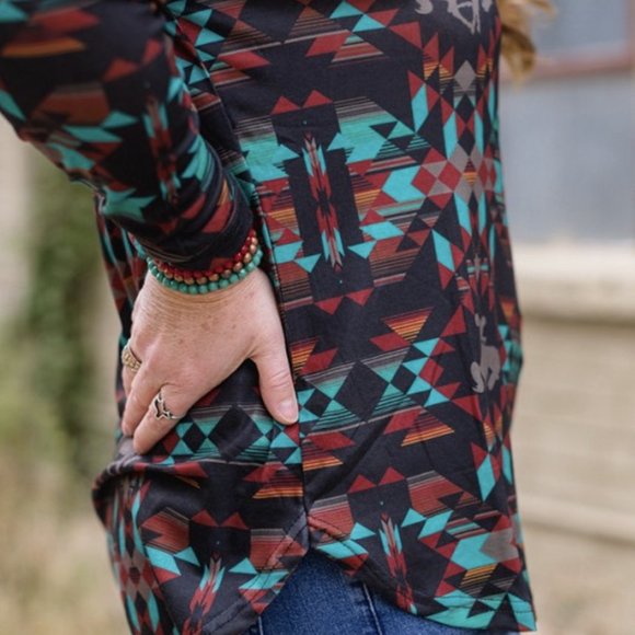 Aztec Bronc Top, Cowboy Southwestern Shirt