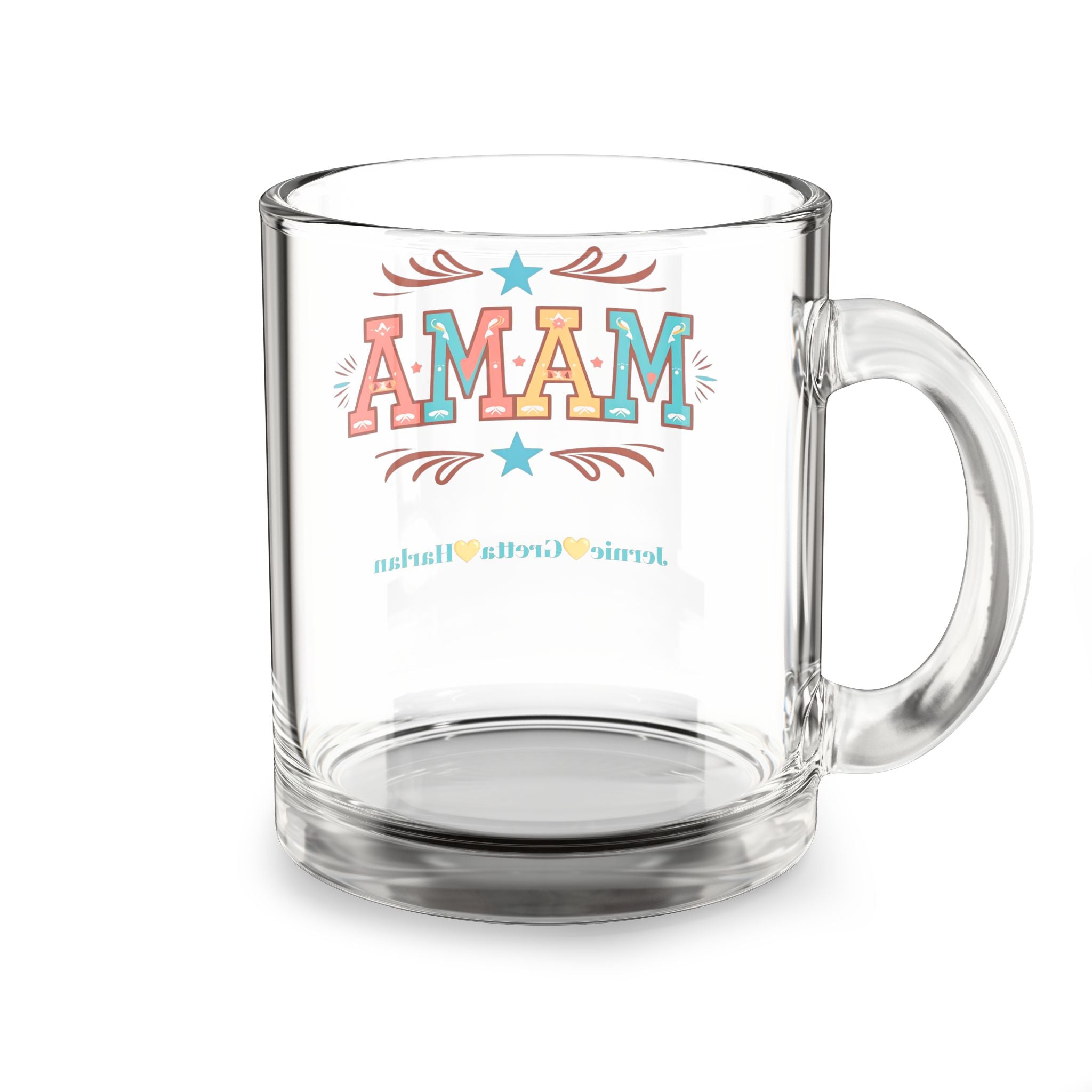 MAMA Mug with Kids' Names, Custom Mom Coffee Cup, Mother's Day Gift, 10oz Clear Glass Mug, MOM MUG - Razels