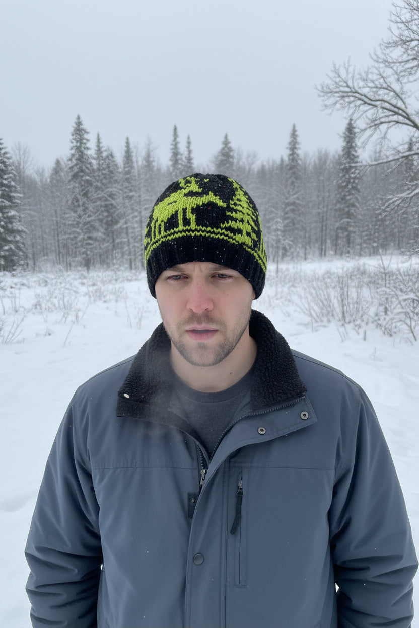 Fornicating Deer Knit Hat – is just what you need; featuring a playful design of elk and deer love among the trees, this hand-knit Deer Hat is sure to spark smiles and laughter, whether it’s for Valentine’s Day, a birthday, or just because.