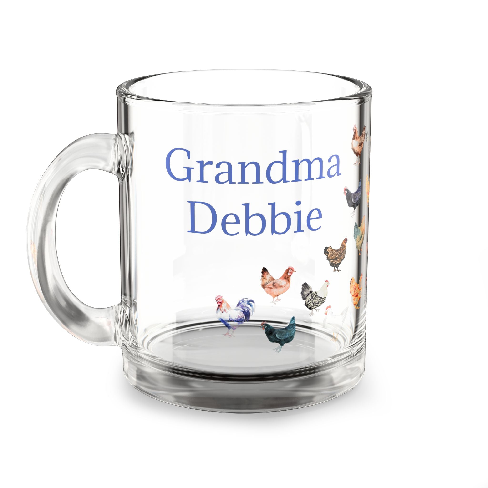 Personalized Chicken Coffee Mug, Gift forGrandma, Chicken Lover, Mom, Hen Design Coffee Cup, Custom Gift for Hen Lovers, Kitchen Decor - Razels