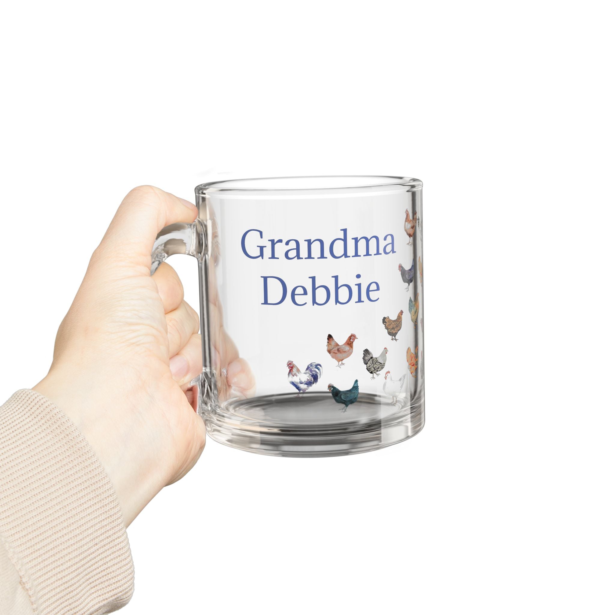 Personalized Chicken Coffee Mug, Gift forGrandma, Chicken Lover, Mom, Hen Design Coffee Cup, Custom Gift for Hen Lovers, Kitchen Decor - Razels
