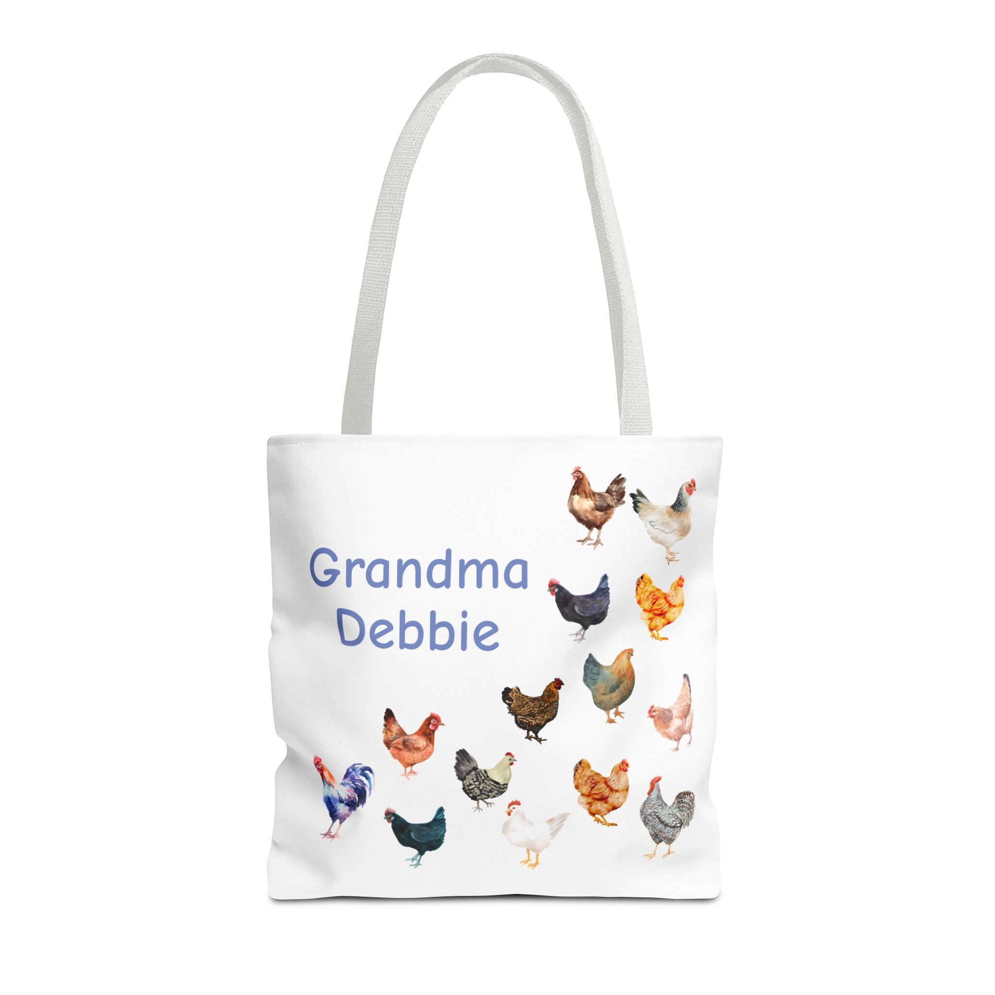 Personalized Chicken Tote Bag, Farmhouse Style reuseable grocery bag, errand bag, gift for mom, grandma, custom gift, chicken lover gift - Razels