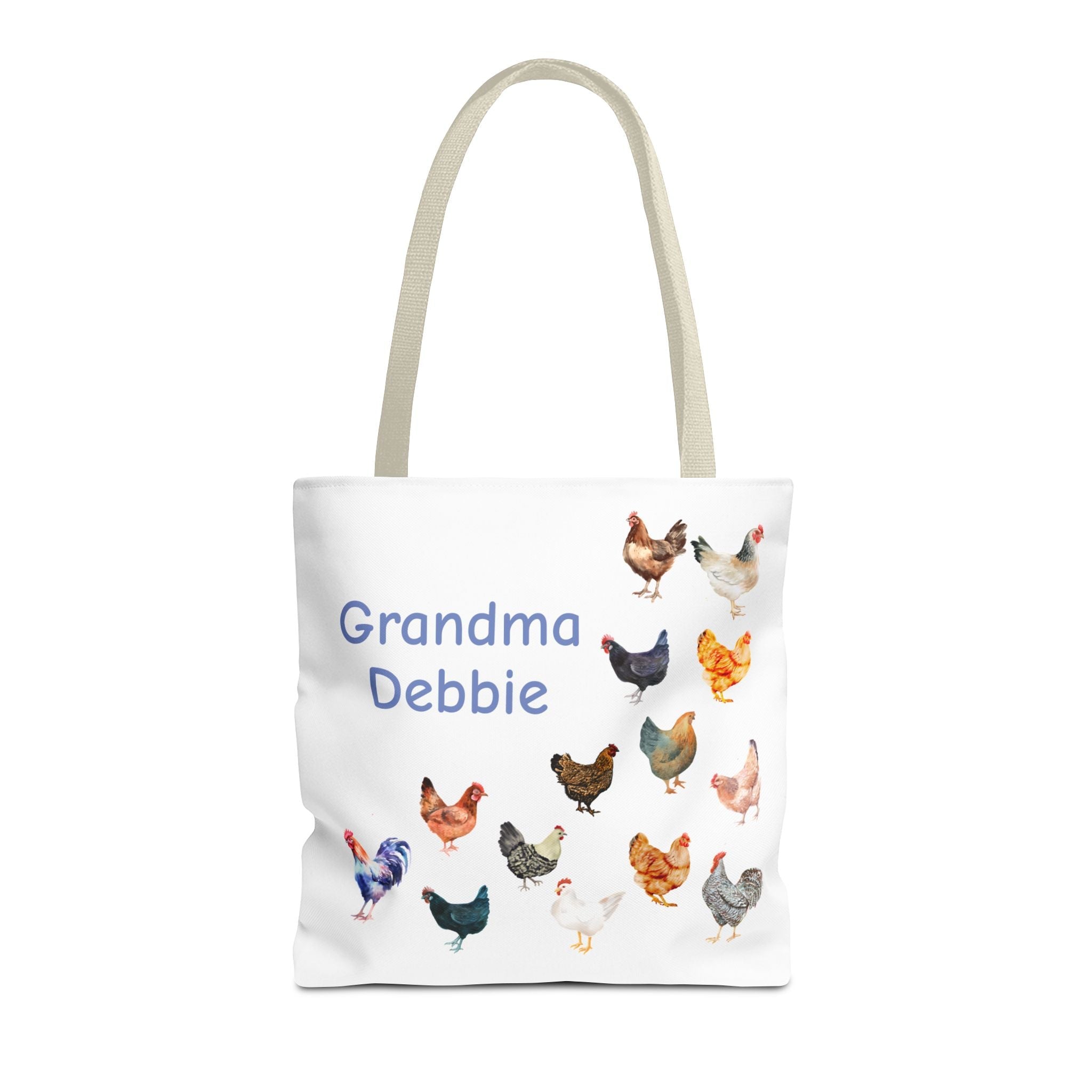 Personalized Chicken Tote Bag, Farmhouse Style reuseable grocery bag, errand bag, gift for mom, grandma, custom gift, chicken lover gift - Razels
