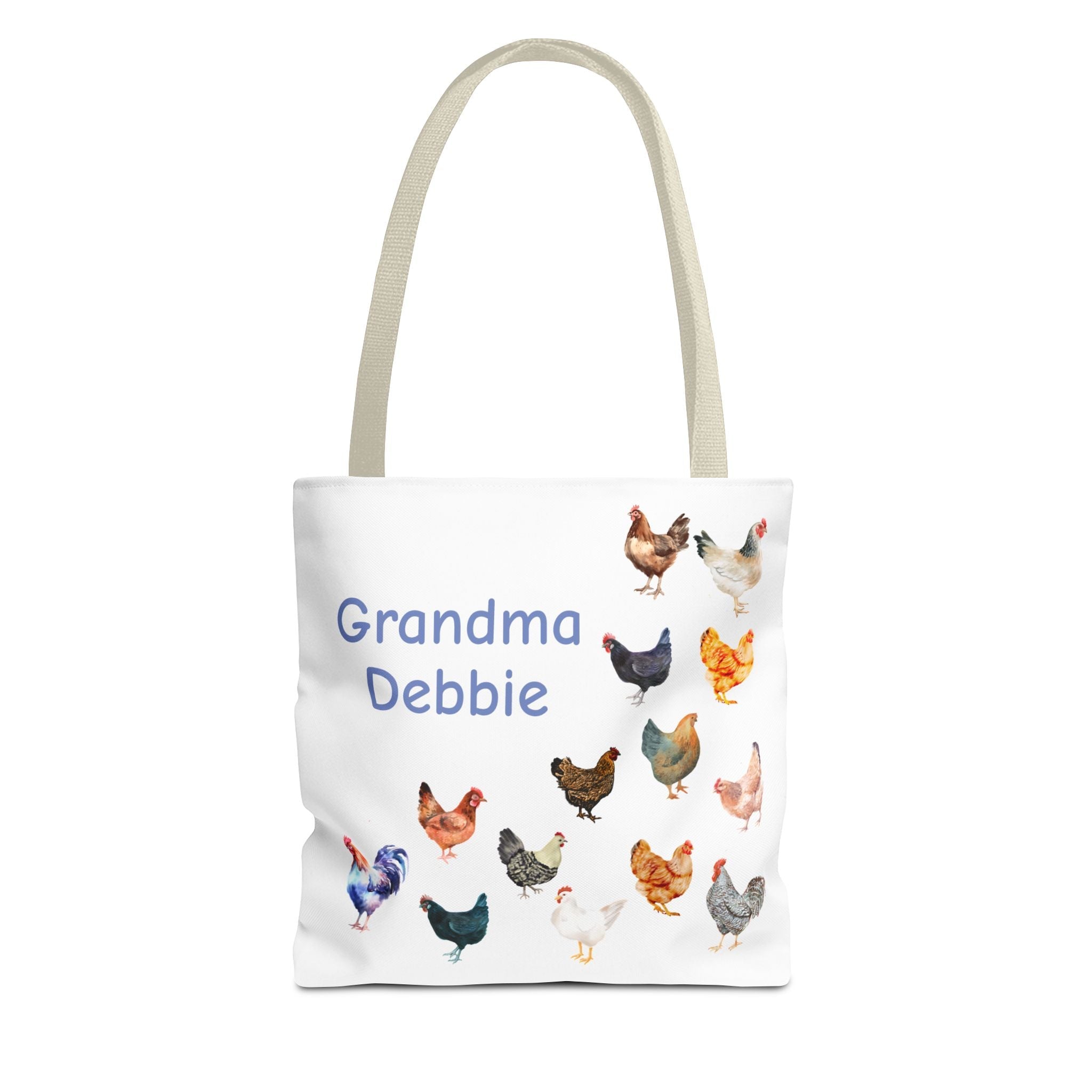 Personalized Chicken Tote Bag, Farmhouse Style reuseable grocery bag, errand bag, gift for mom, grandma, custom gift, chicken lover gift - Razels
