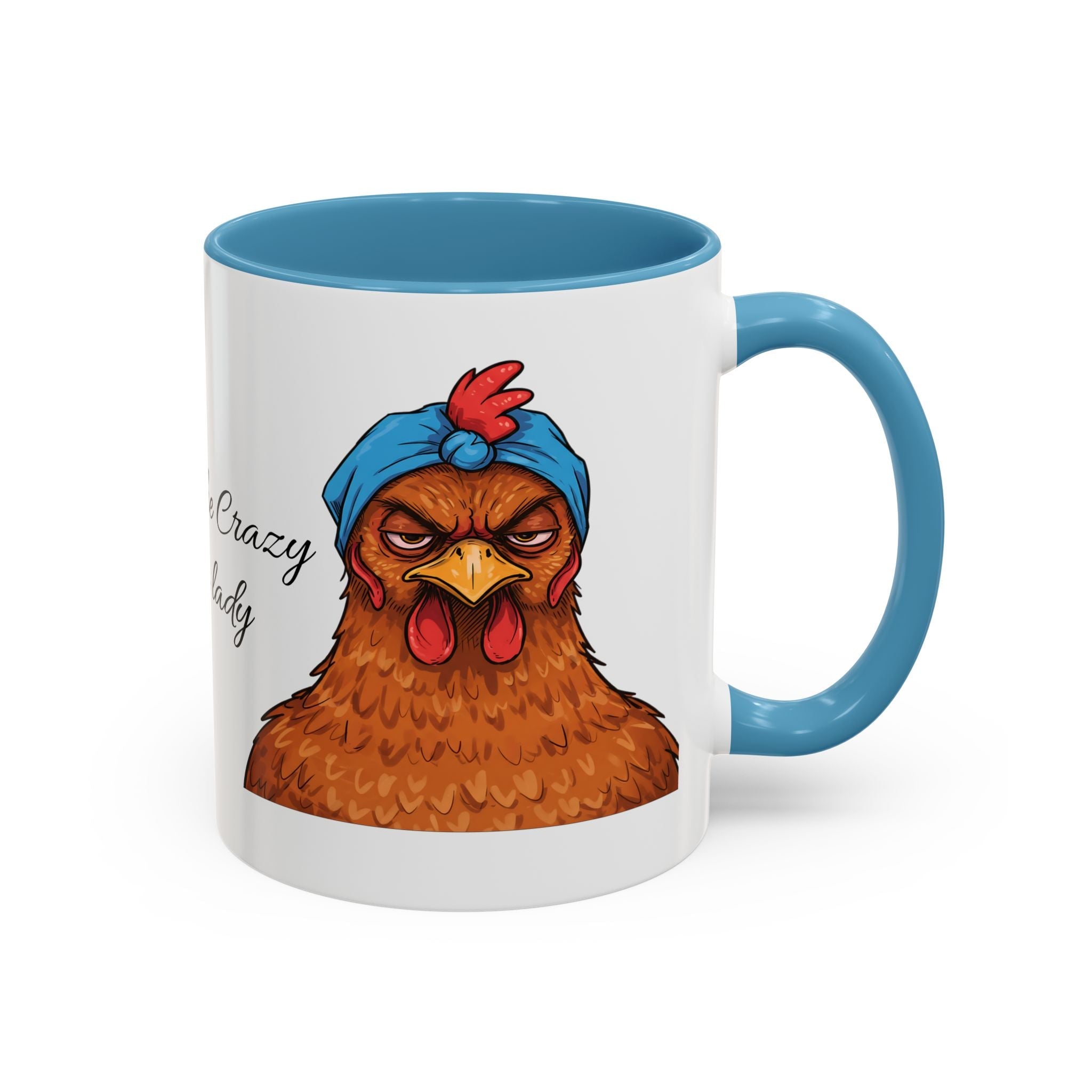 Personalized Crazy Chicken Lady Mug, Red Hen Mug,, Mad Hen Mug, Chicken Coffee Cup, Gift for Chicken Lover, Quirky Coffee Cup - Razels