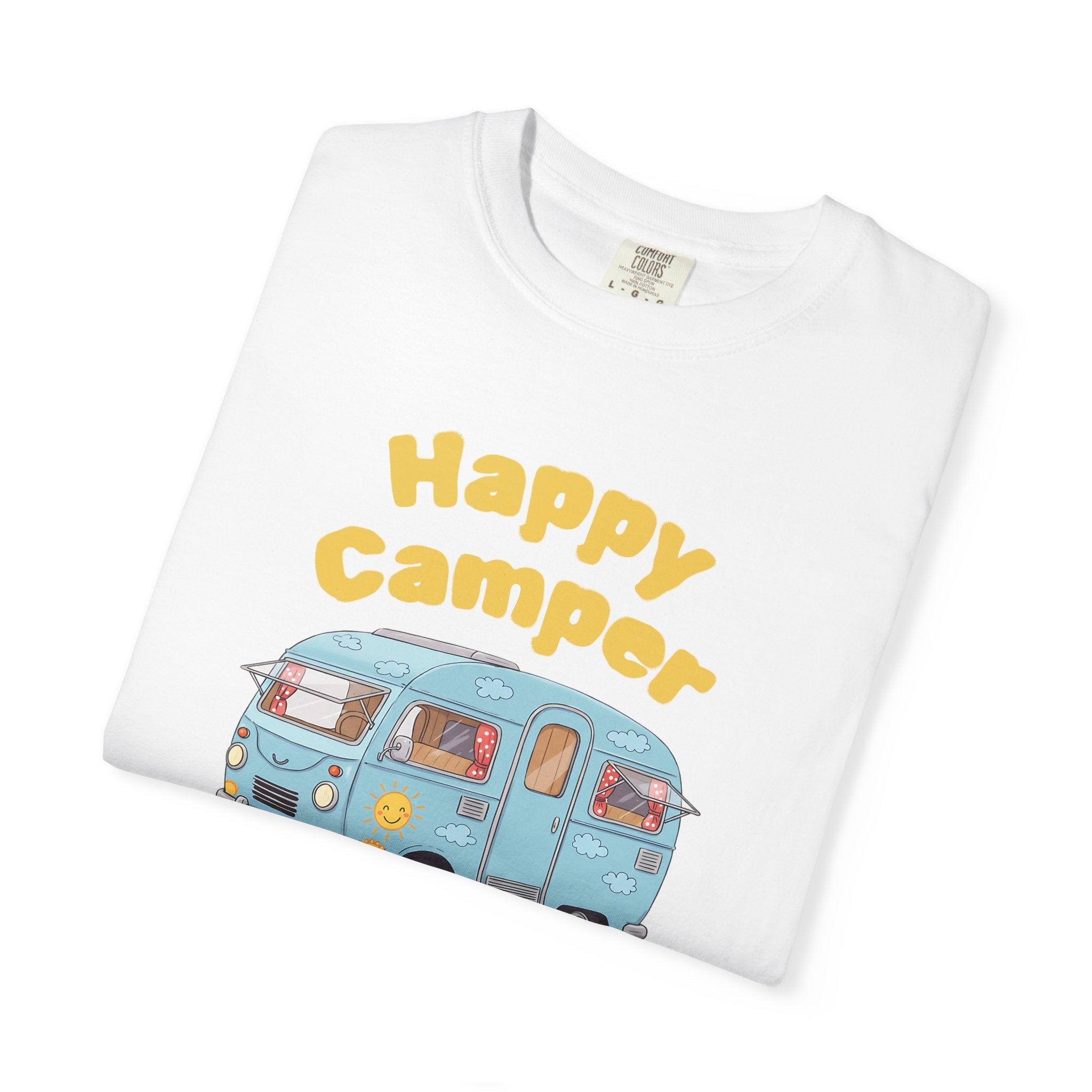 Personalized Happy Camper T-Shirt, Custom Name Camping Shirt, RV Vacation Tee, Road Trip Shirt, Matching Family Reunion Shirt, Glamping - Razels