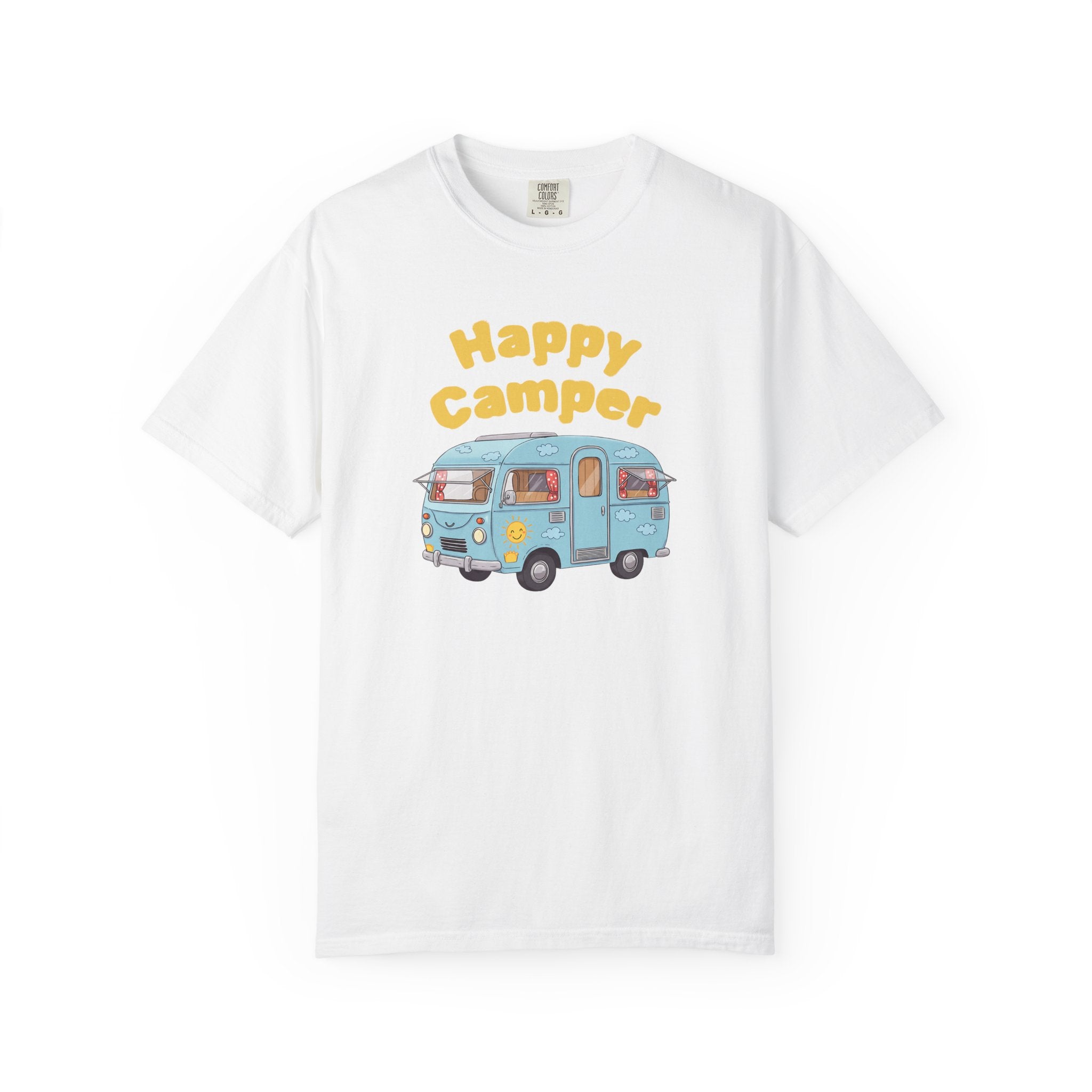 Personalized Happy Camper T-Shirt, Custom Name Camping Shirt, RV Vacation Tee, Road Trip Shirt, Matching Family Reunion Shirt, Glamping - Razels