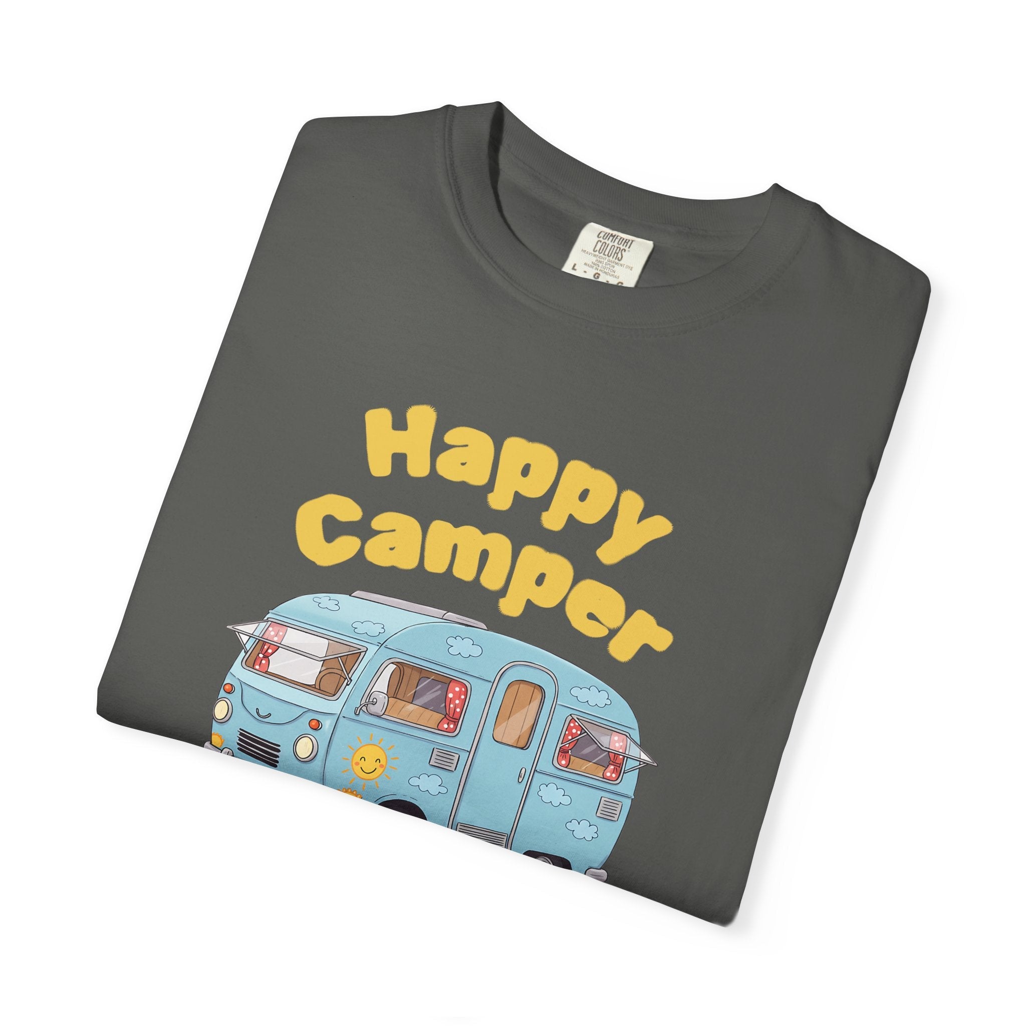Personalized Happy Camper T-Shirt, Custom Name Camping Shirt, RV Vacation Tee, Road Trip Shirt, Matching Family Reunion Shirt, Glamping - Razels