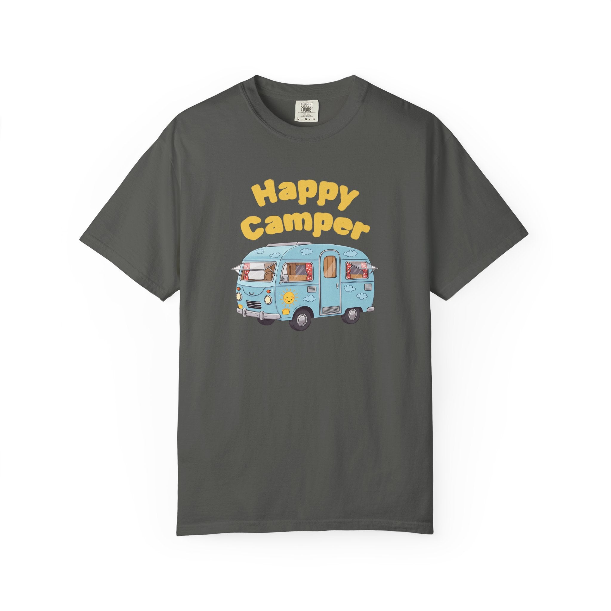 Personalized Happy Camper T-Shirt, Custom Name Camping Shirt, RV Vacation Tee, Road Trip Shirt, Matching Family Reunion Shirt, Glamping - Razels