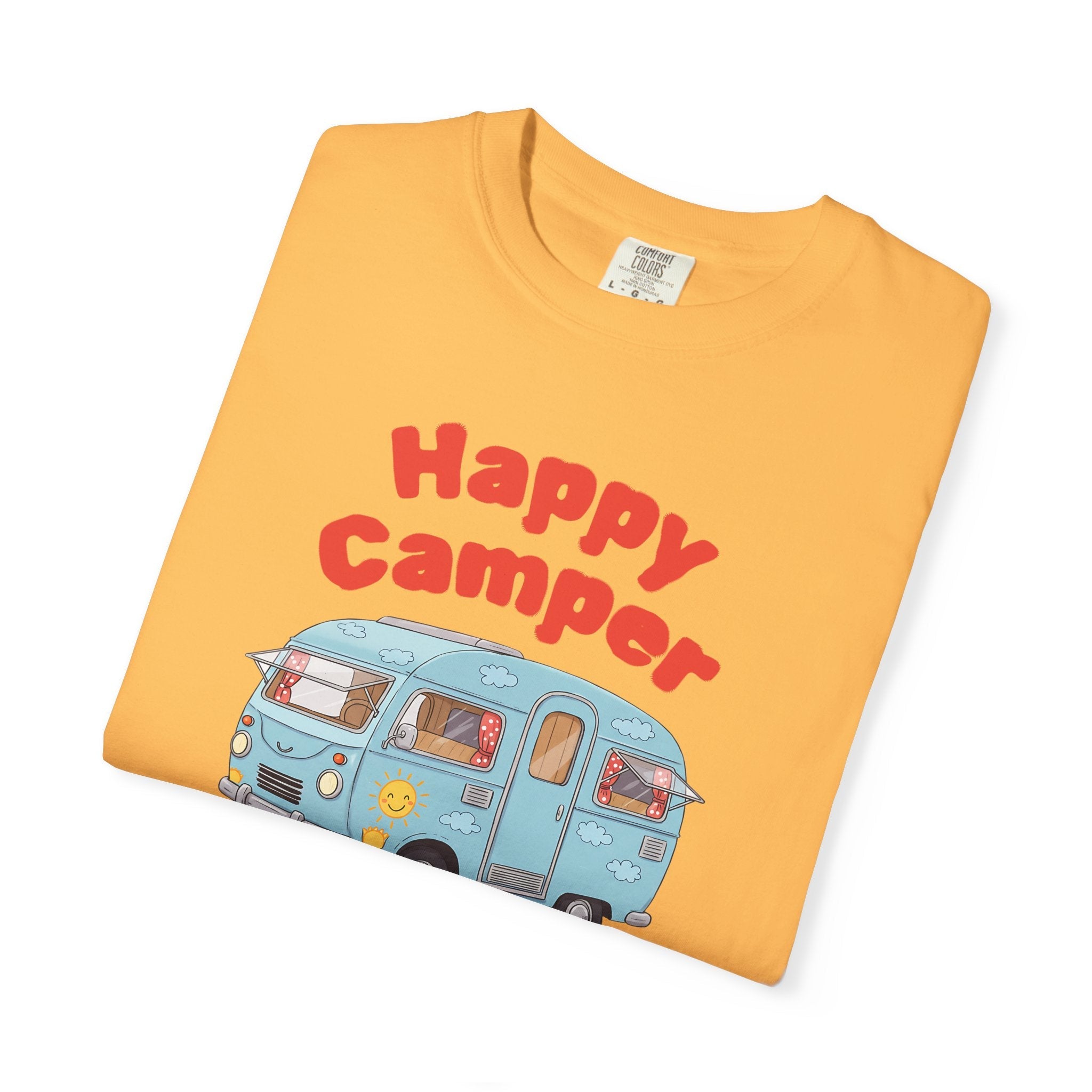 Personalized Happy Camper T-Shirt, Custom Name Camping Shirt, RV Vacation Tee, Road Trip Shirt, Matching Family Reunion Shirt, Glamping - Razels
