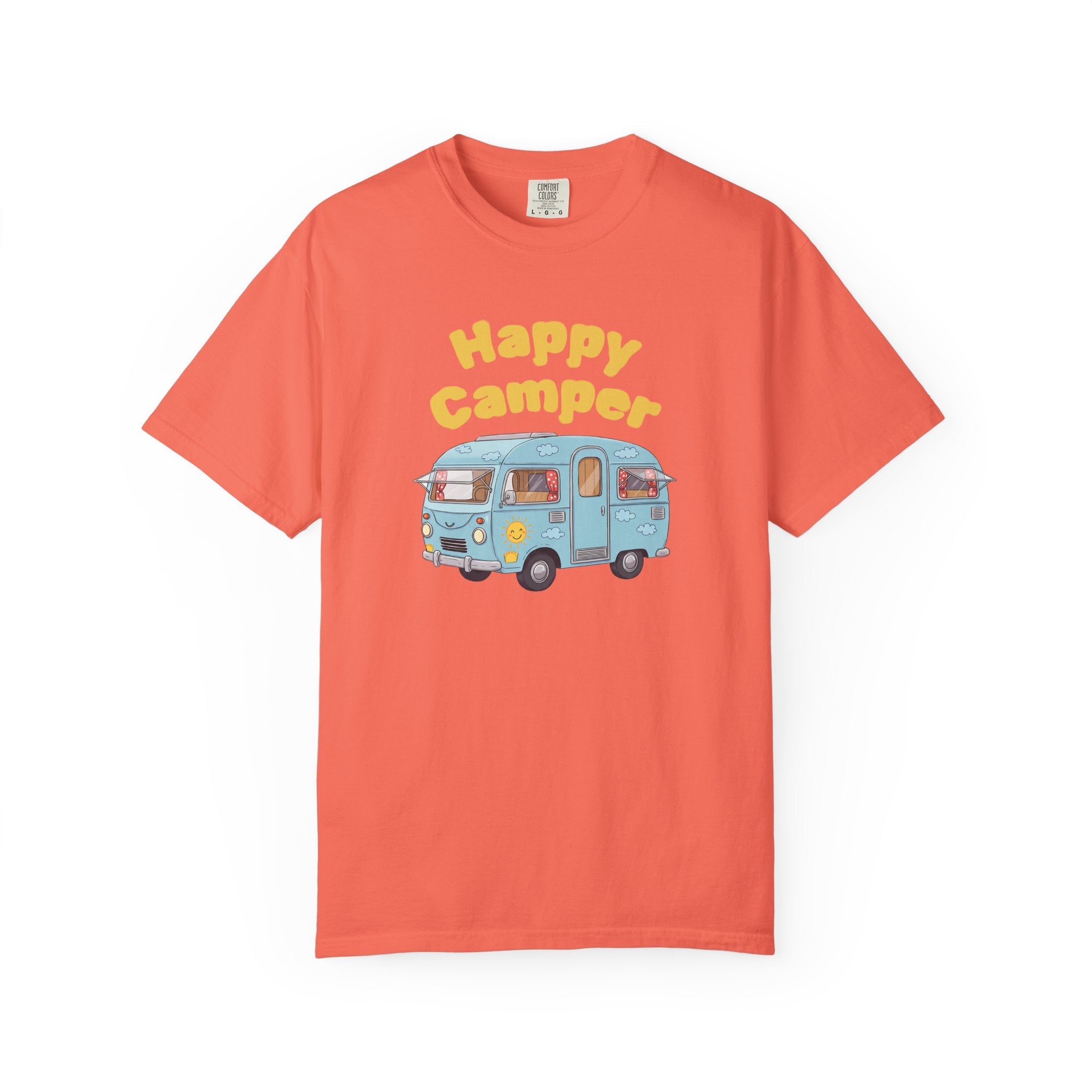 Personalized Happy Camper T-Shirt, Custom Name Camping Shirt, RV Vacation Tee, Road Trip Shirt, Matching Family Reunion Shirt, Glamping - Razels