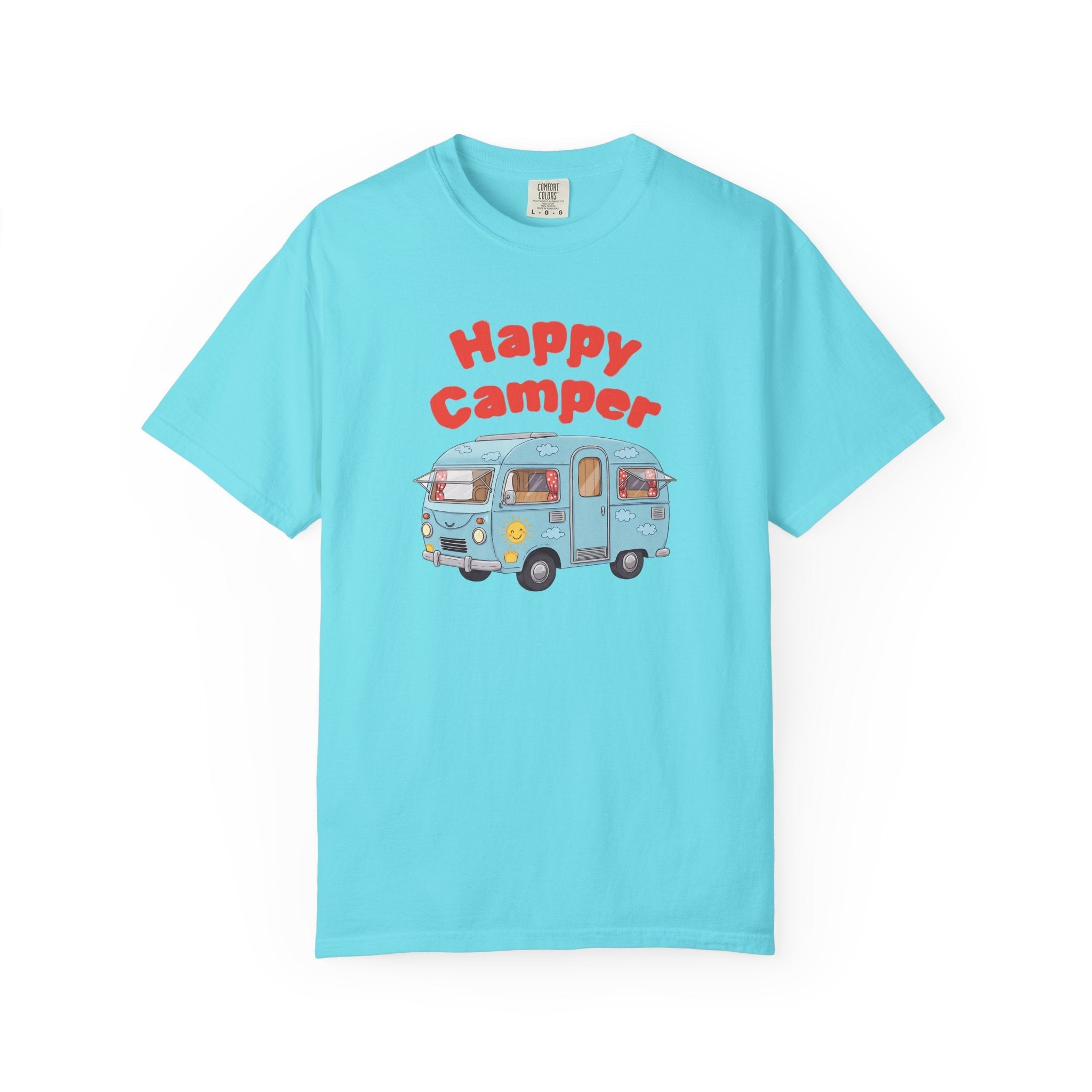 Personalized Happy Camper T-Shirt, Custom Name Camping Shirt, RV Vacation Tee, Road Trip Shirt, Matching Family Reunion Shirt, Glamping - Razels