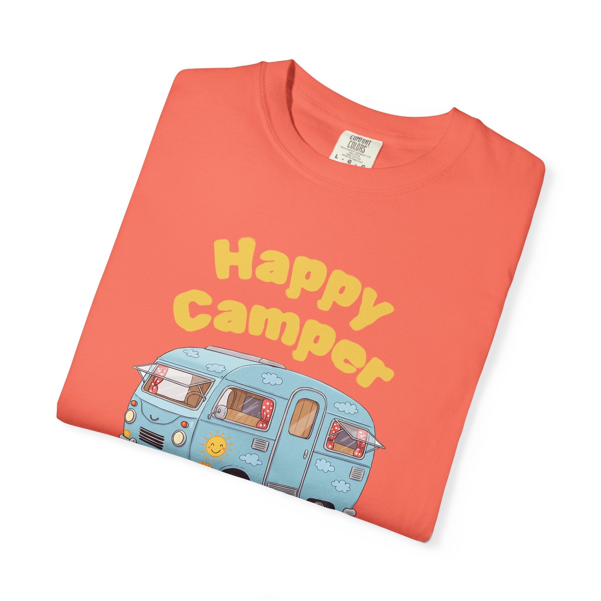Personalized Happy Camper T-Shirt, Custom Name Camping Shirt, RV Vacation Tee, Road Trip Shirt, Matching Family Reunion Shirt, Glamping - Razels