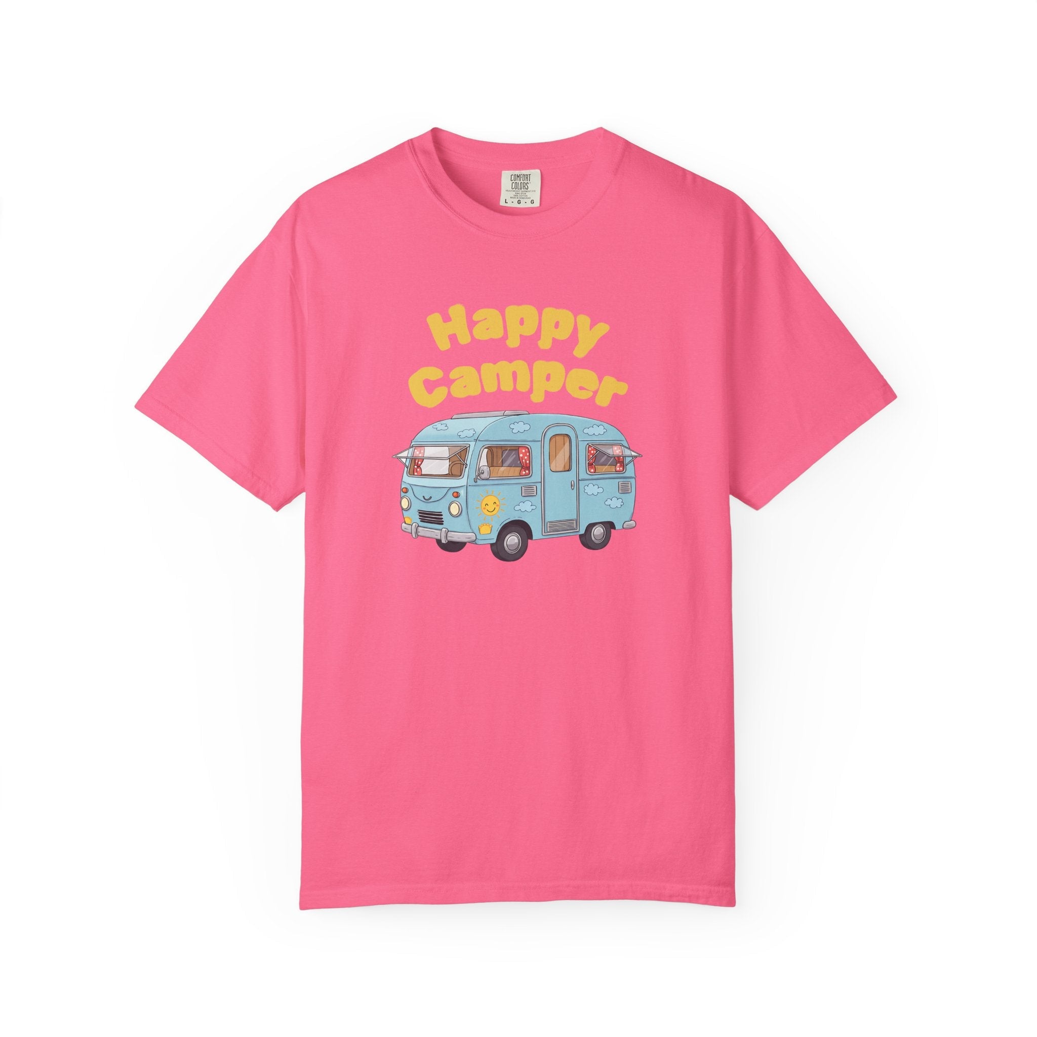 Personalized Happy Camper T-Shirt, Custom Name Camping Shirt, RV Vacation Tee, Road Trip Shirt, Matching Family Reunion Shirt, Glamping - Razels
