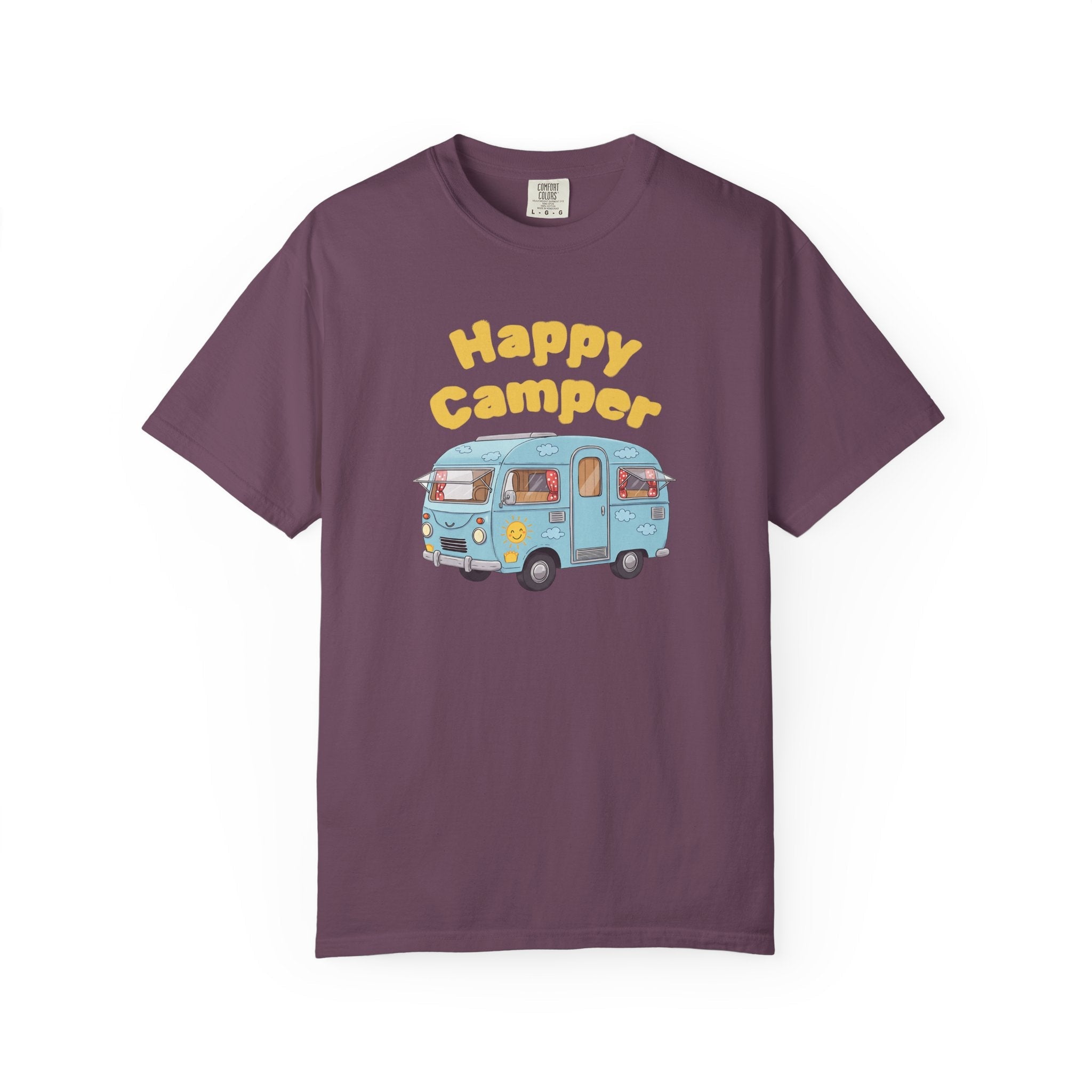 Personalized Happy Camper T-Shirt, Custom Name Camping Shirt, RV Vacation Tee, Road Trip Shirt, Matching Family Reunion Shirt, Glamping - Razels