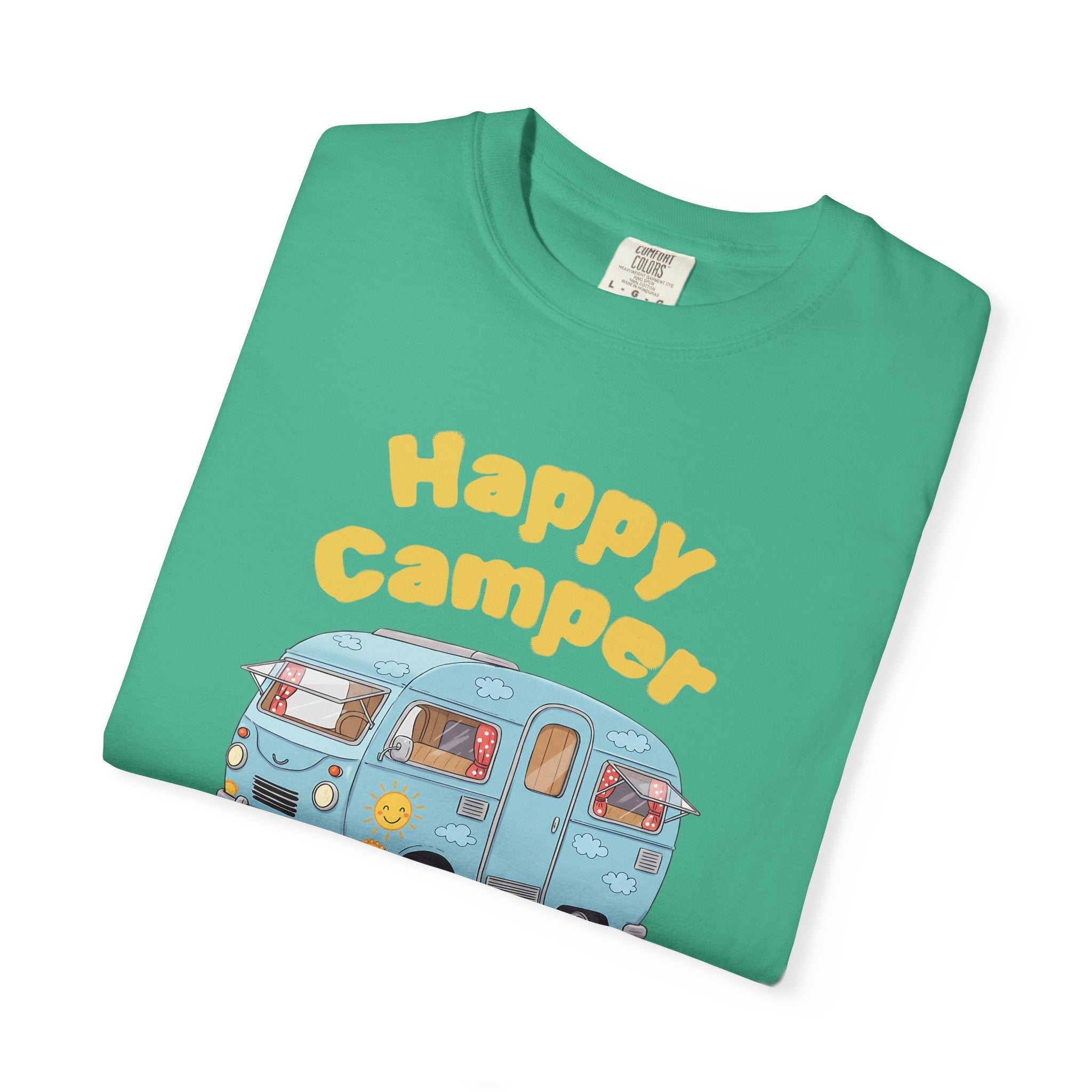 Personalized Happy Camper T-Shirt, Custom Name Camping Shirt, RV Vacation Tee, Road Trip Shirt, Matching Family Reunion Shirt, Glamping - Razels