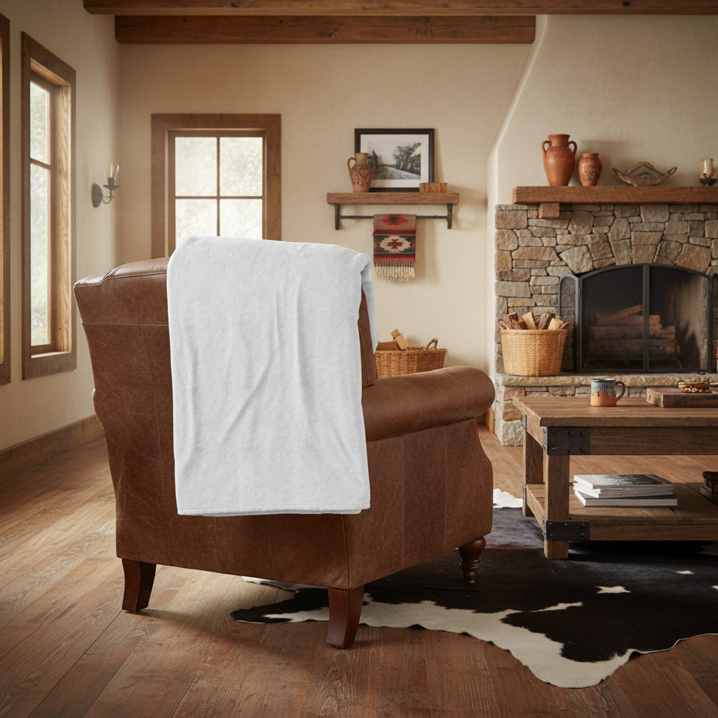 Western Cowboy Blanket , Velveteen Plush Throw -Razels