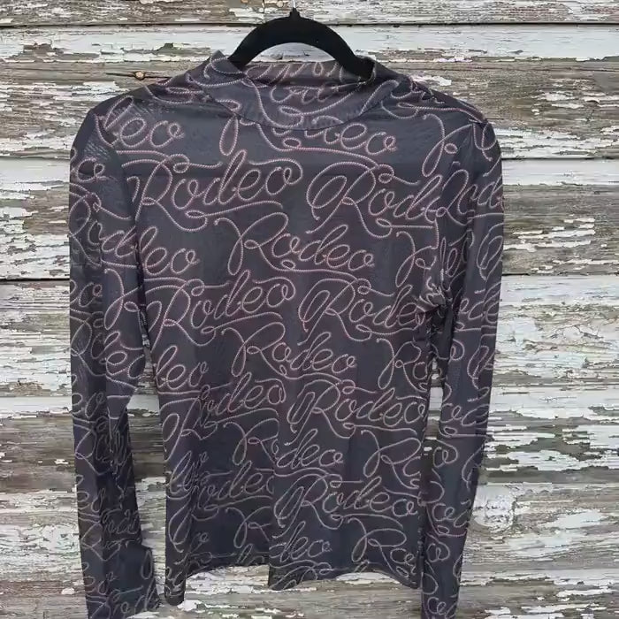 Western Sheer Shirt  | Rodeo Nights T-Shirt | Sheer Blouse | Cowgirl Layering Top | Mesh Shirt