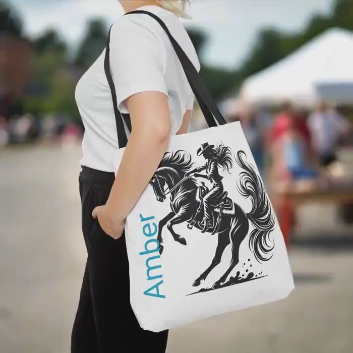Cowgirl Tote Bag: Western Reusable Bag,