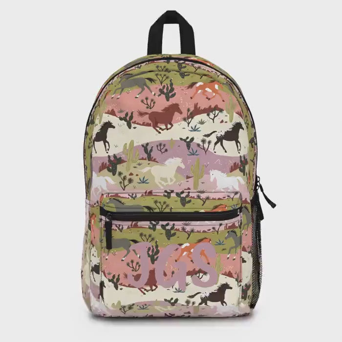 Personalized Horse Backpack: Equestrian School Bag