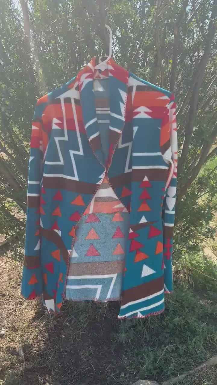Western Jacket | Southwestern Blazer Cardigan | Fall Colors Jacket