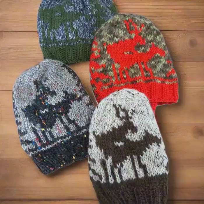 Fornicating Deer Knit Beanie: Novelty Hunting Hat