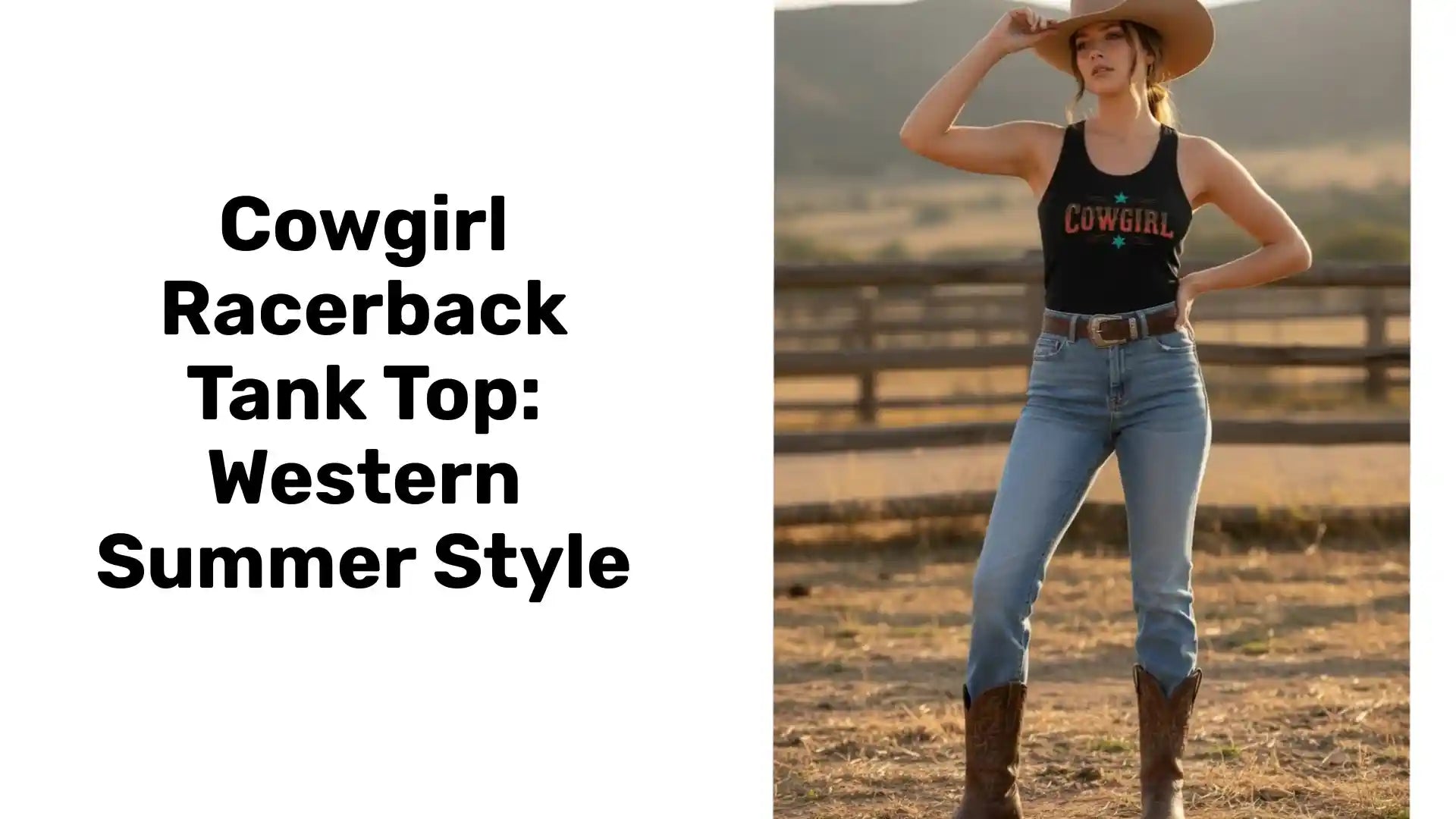 Cowgirl Racerback Tank Top: Western Summer Style by@Outfy
