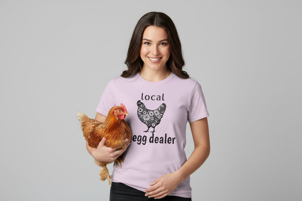 purple egg dealer tshirt