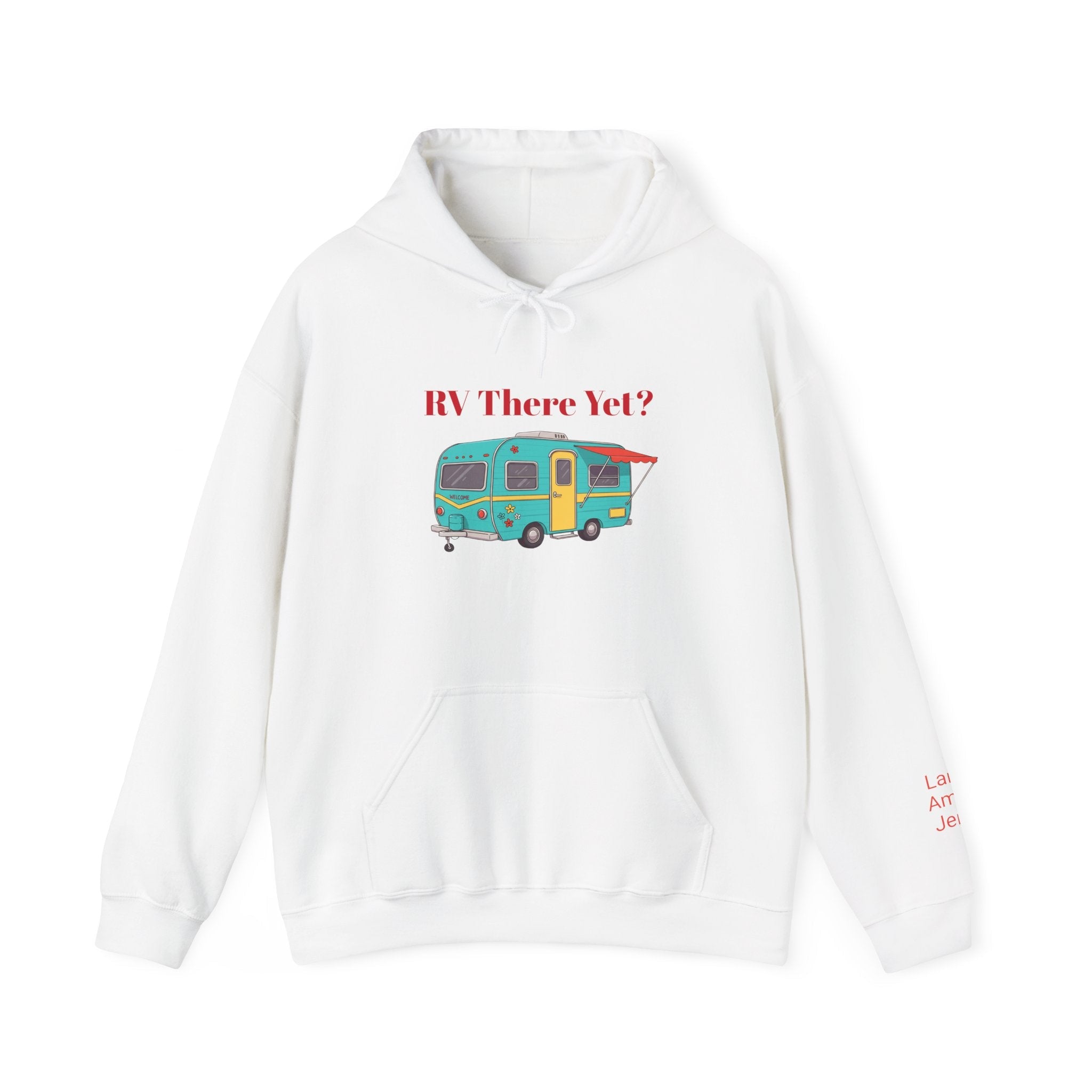 RV There Yet Camper Sweatshirts, Camping Gift, Retirement Gift, Personalized Family Name Camping Trip Sweatshirts, - Razels