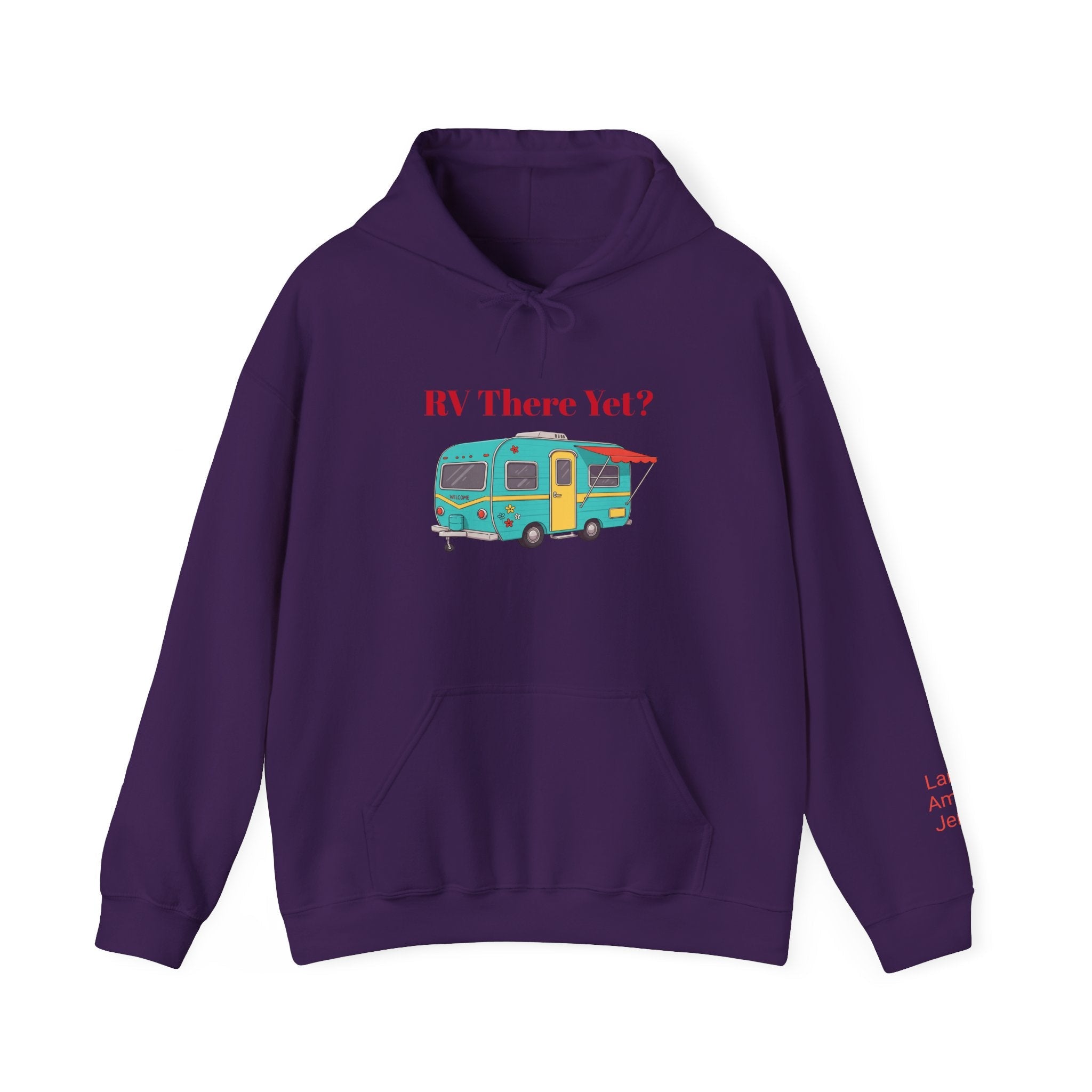RV There Yet Camper Sweatshirts, Camping Gift, Retirement Gift, Personalized Family Name Camping Trip Sweatshirts, - Razels