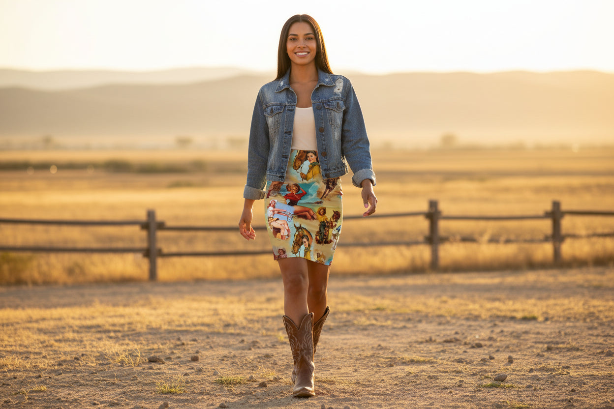 vintage-cowgirl-mid-waist-pencil-skirt-retro-western-rodeo-skirt-bold-country-concert-outfit-for-women
