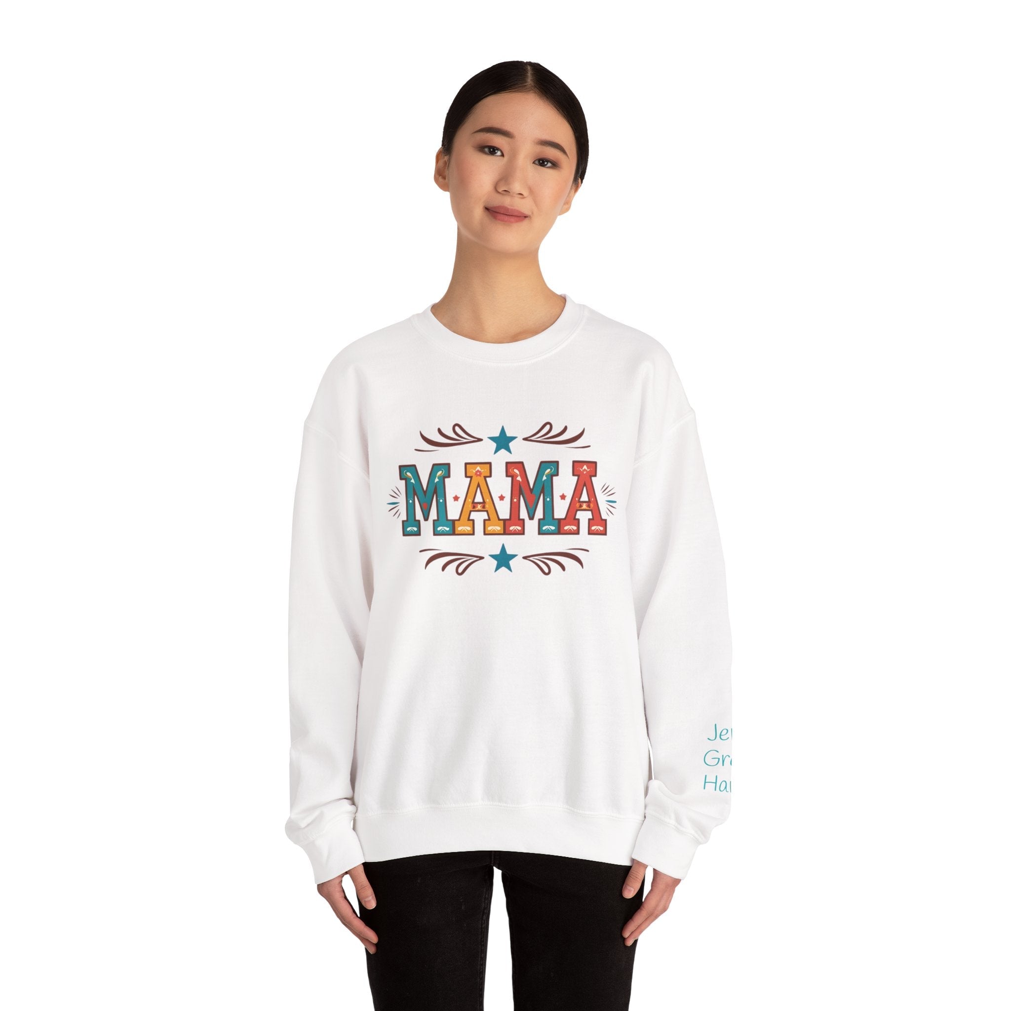Western MAMA Sweatshirt, Custom Mom Gift with Kids Names, Cozy Mothers Day Crewneck - Razels