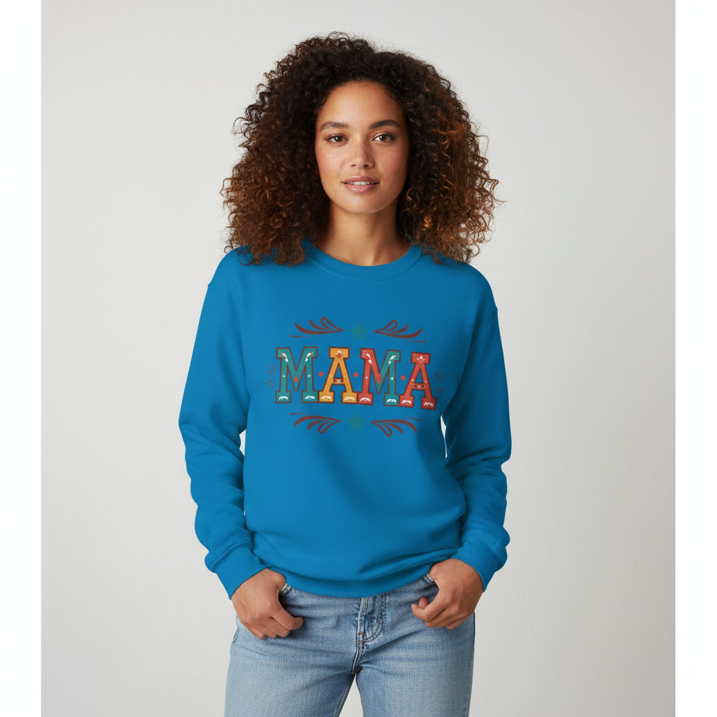 Western MAMA Sweatshirt, Custom Mom Gift with Kids Names, Cozy Mothers Day Crewneck - Razels