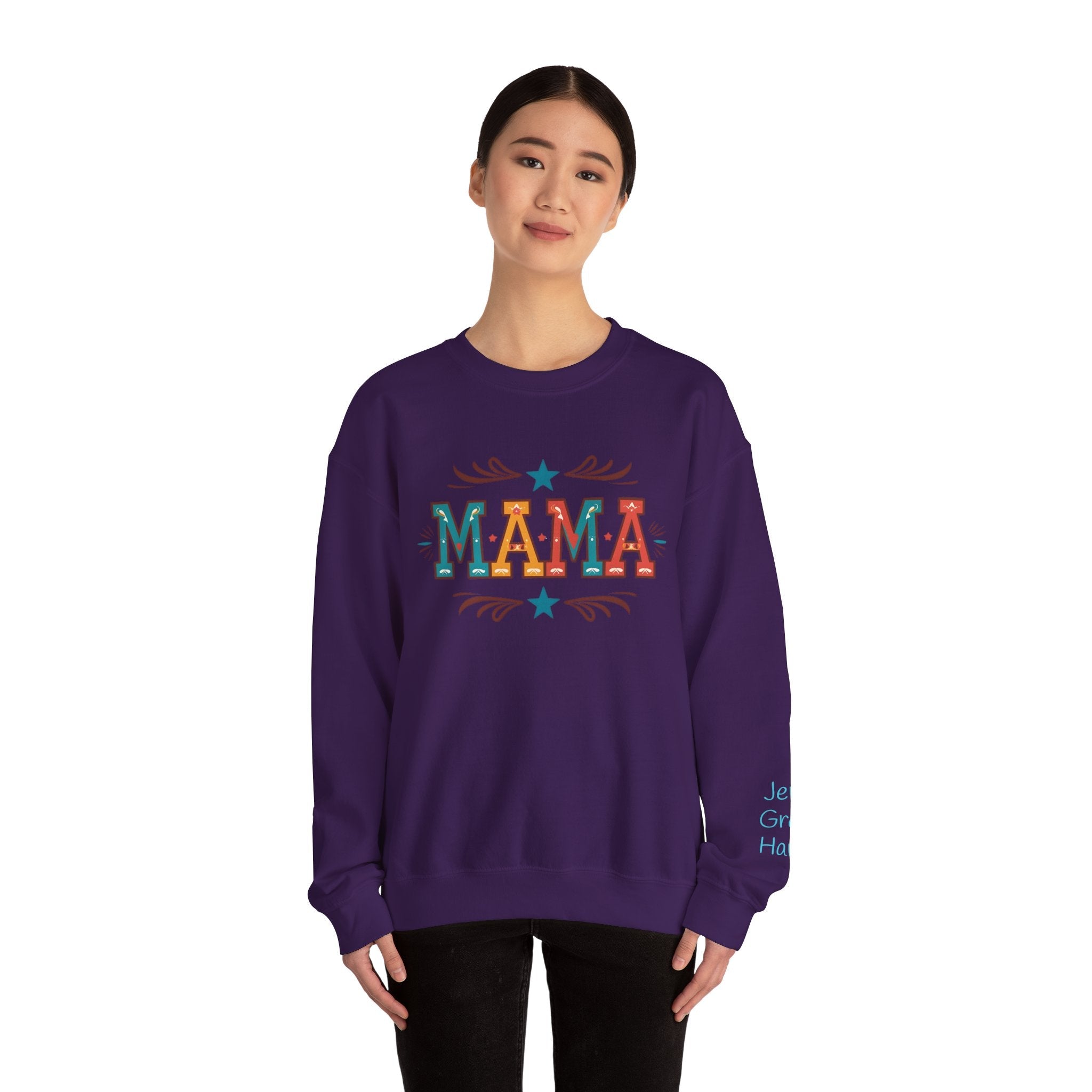 Western MAMA Sweatshirt, Custom Mom Gift with Kids Names, Cozy Mothers Day Crewneck - Razels