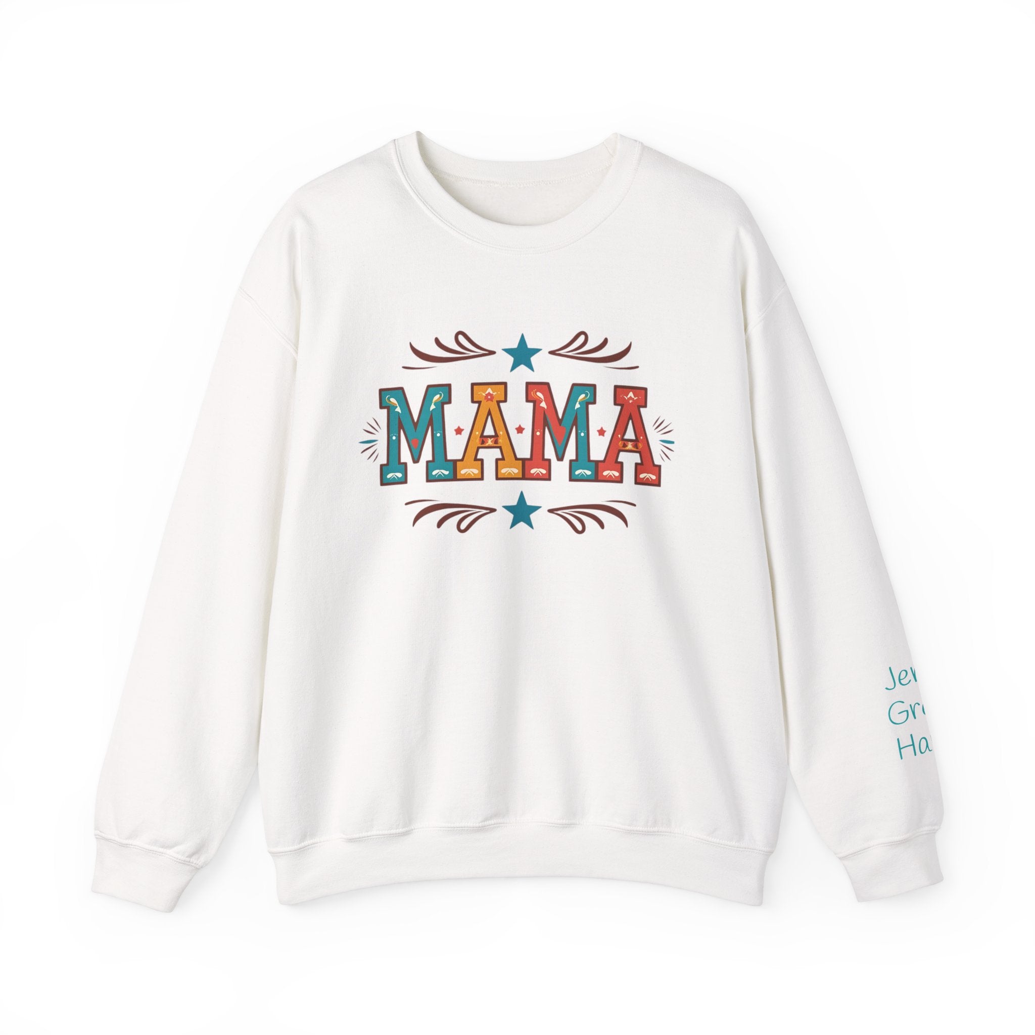 Western MAMA Sweatshirt, Custom Mom Gift with Kids Names, Cozy Mothers Day Crewneck - Razels