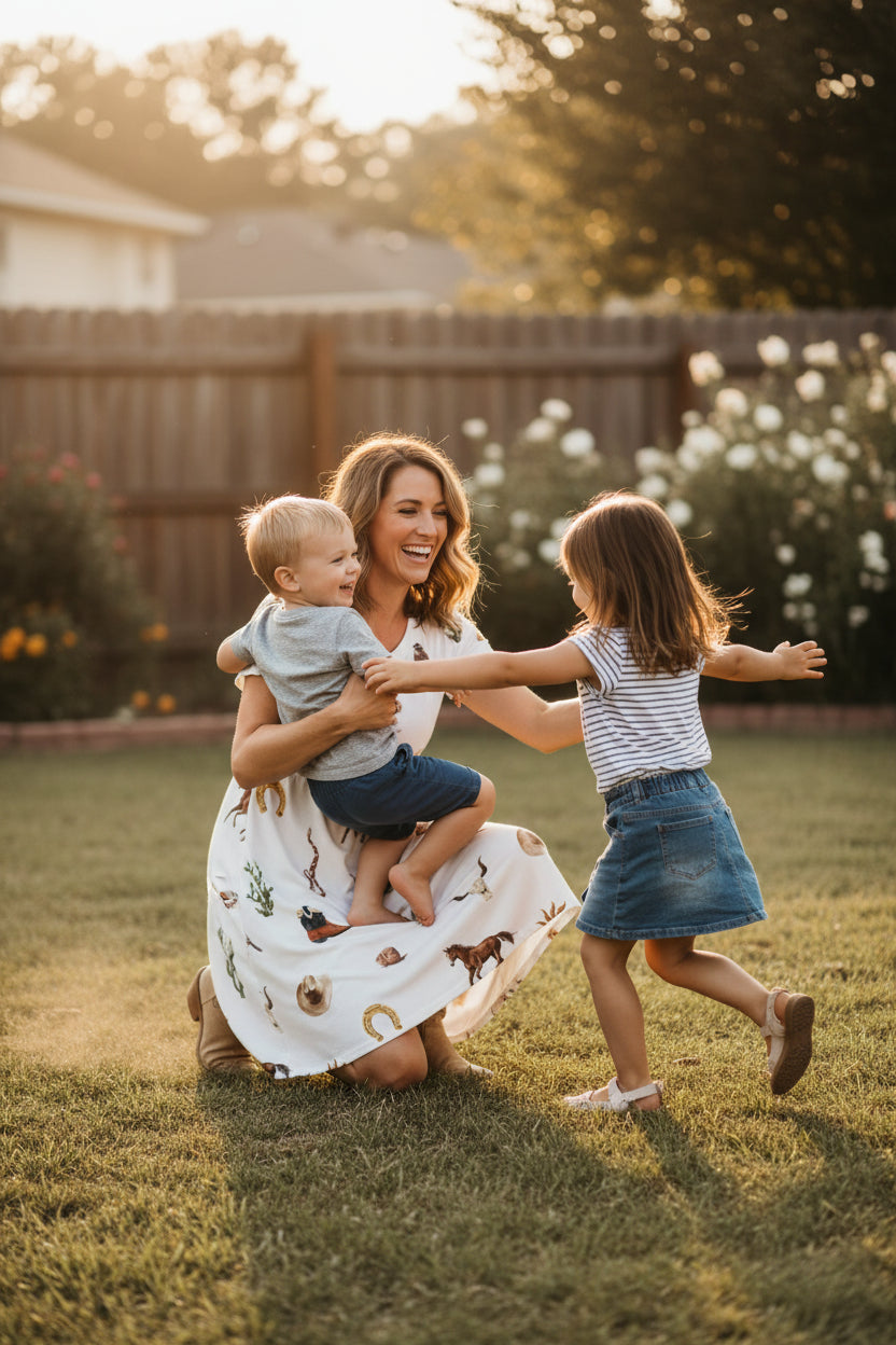 Saddle up in style with this Western T-Shirt Dress—a laid-back essential with cowboy charm and desert-inspired flair. Designed for easy summer days, this dress brings together comfort and Western fashion in one effortlessly cool look.
✓ Soft, lightweight 100% polyester for all-day comfort
✓ Relaxed fit with side seams to keep its shape
✓ Self-fabric binding for a clean, finished look
✓ Tagless for maximum comfort
✓ Runs true to size