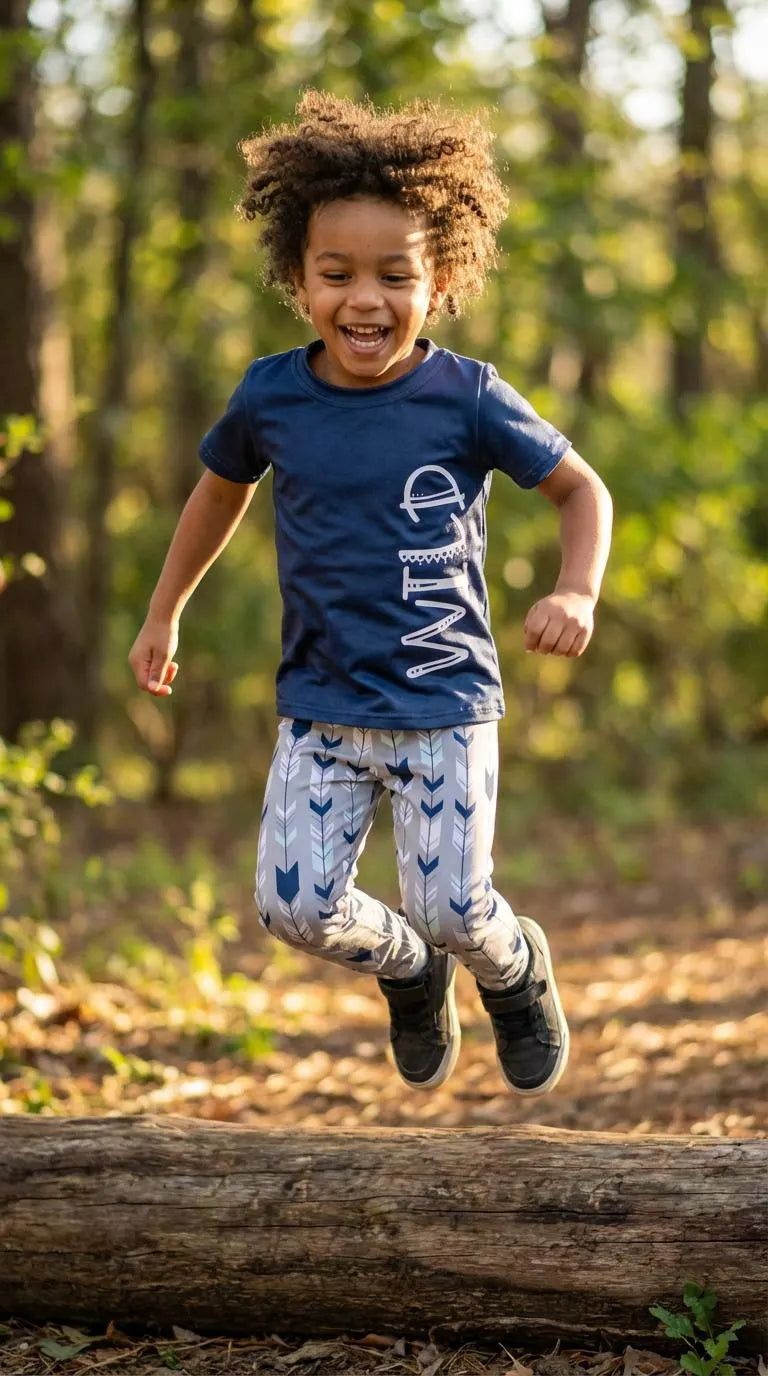 Boys Wild Shirt and Arrow Jogger Set, Kids Two Piece Outfit