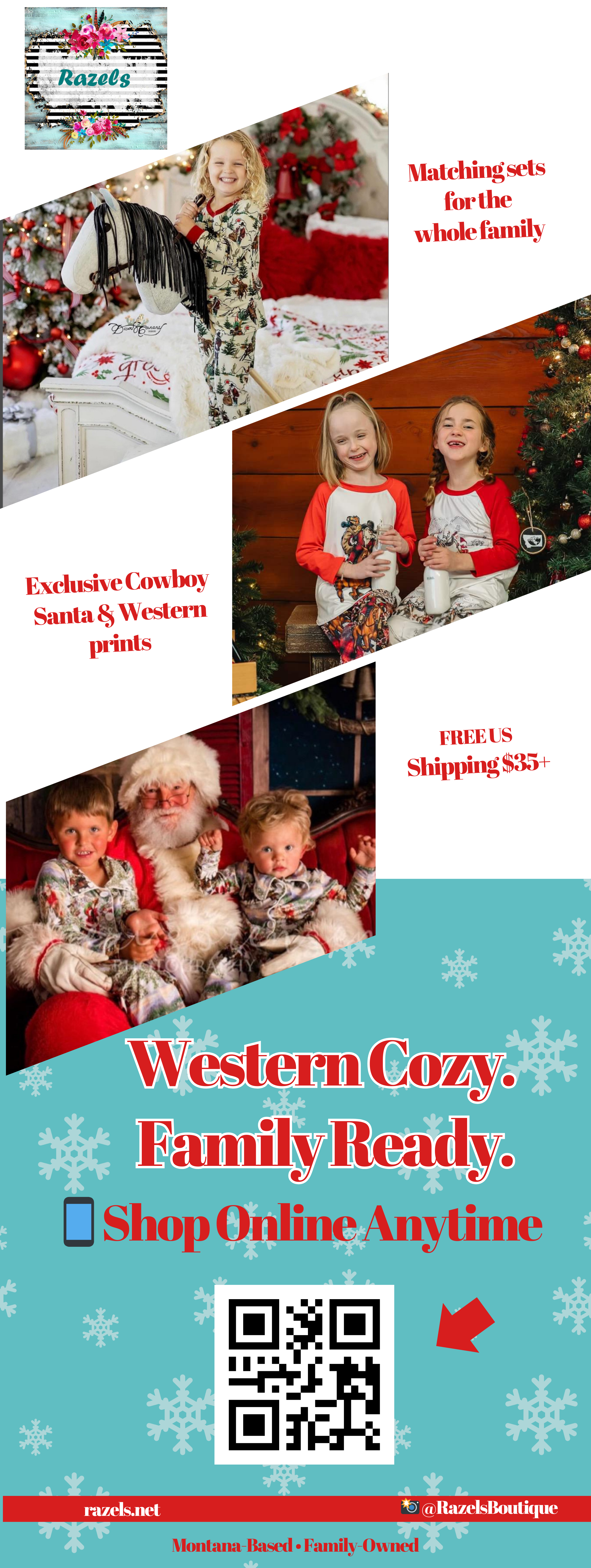 Taking Razels on the Road: Vendor Shows, Cozy Western PJs &amp; Our New Banner