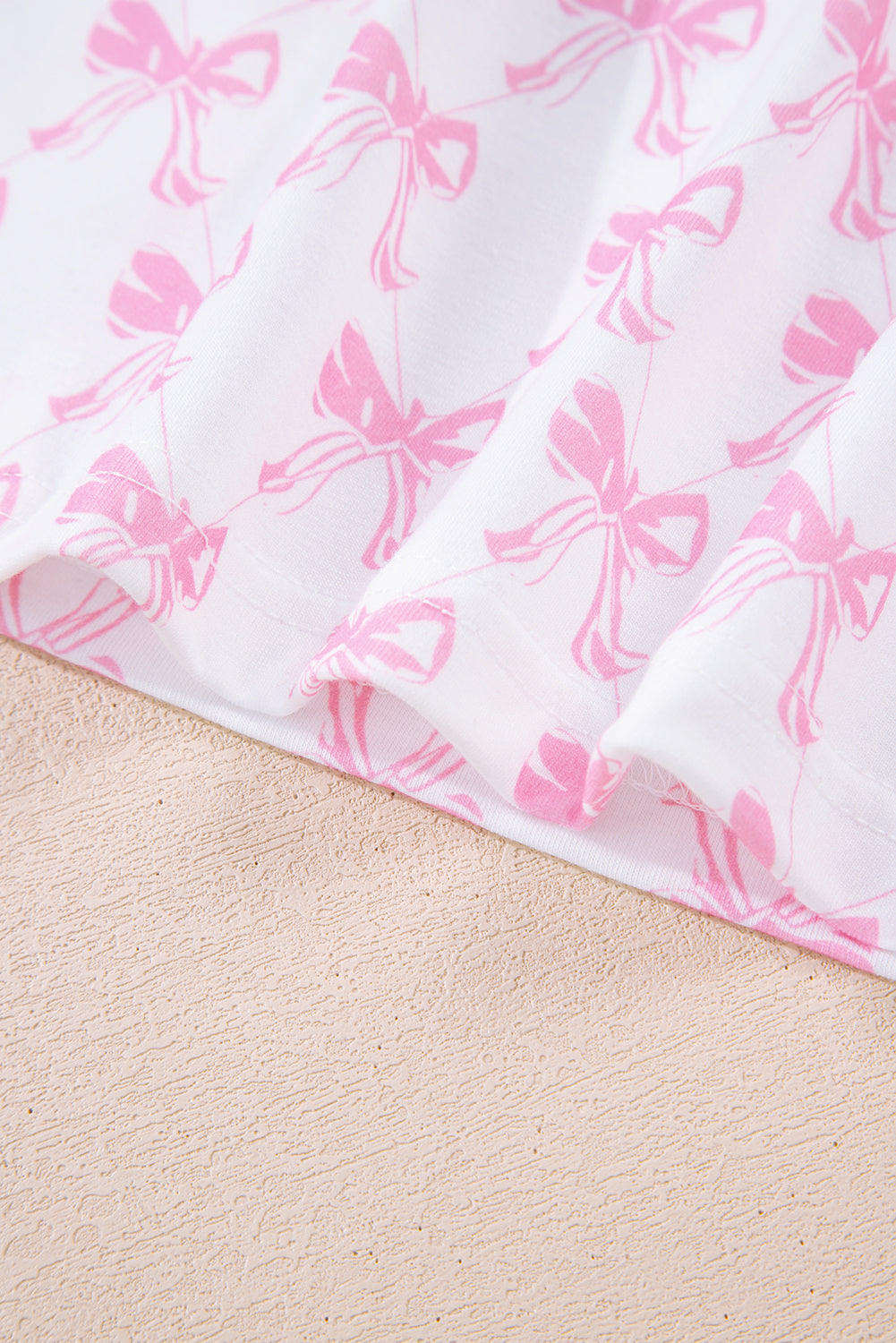 Pink Bow Pajama Set – Women’s Long Sleeve Shirt & Pants Sleepwear, Cute Bow Print Loungewear for Cozy Nights
