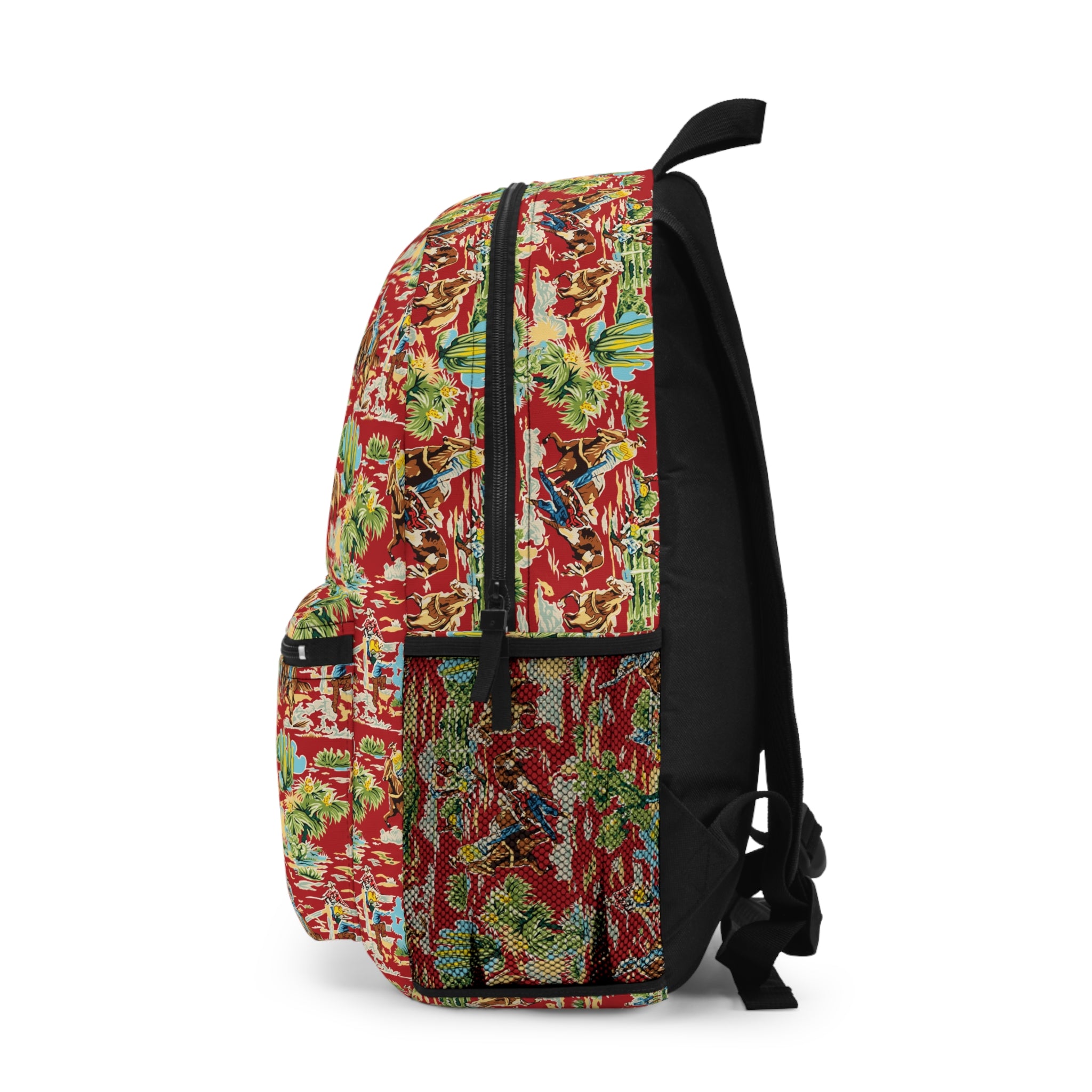 Personalized Red Vintage Western Toile Backpack