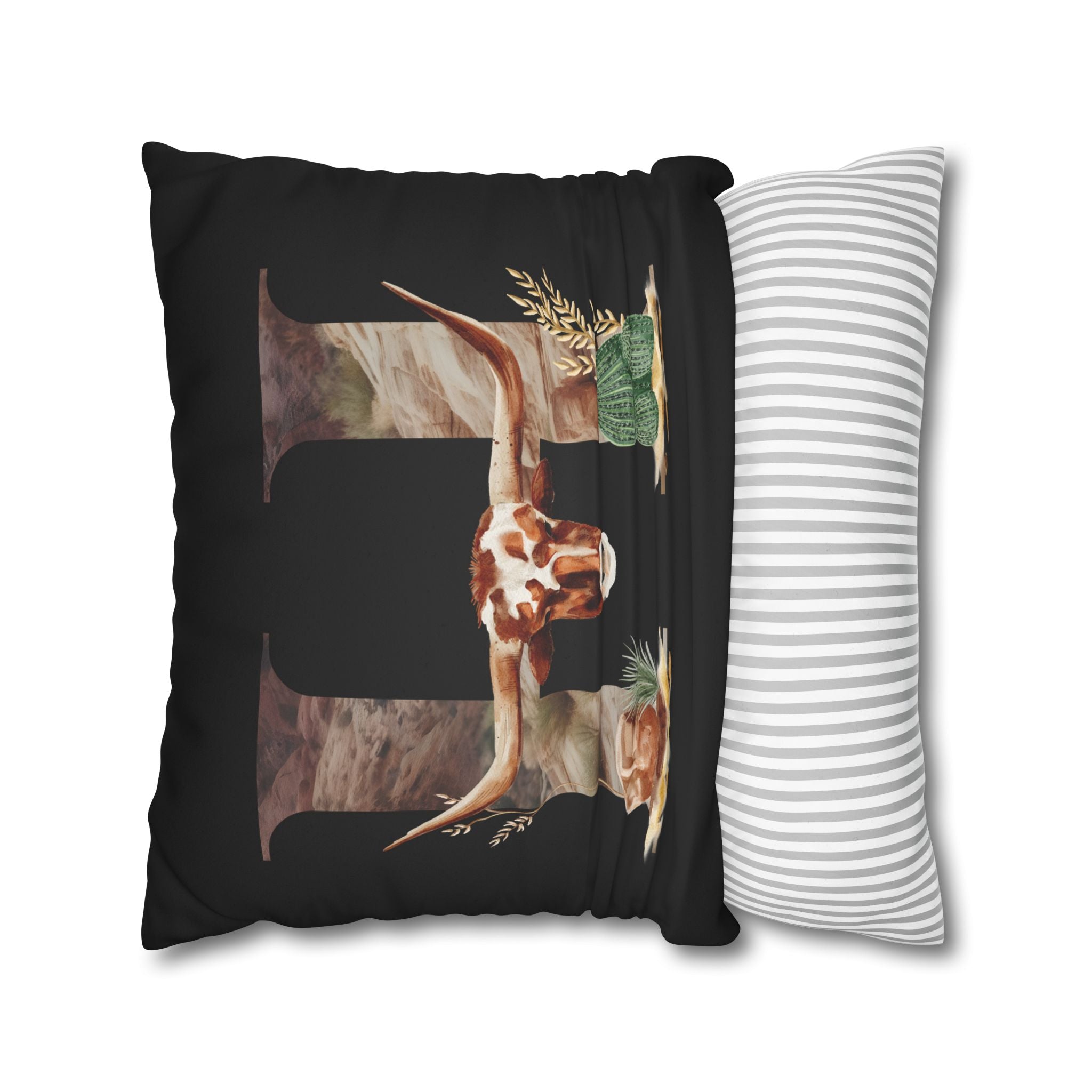Western Initial Pillow Cover , Personalized Rustic Decor, Cowgirl Gift, Custom Throw Pillow for Home or Wedding