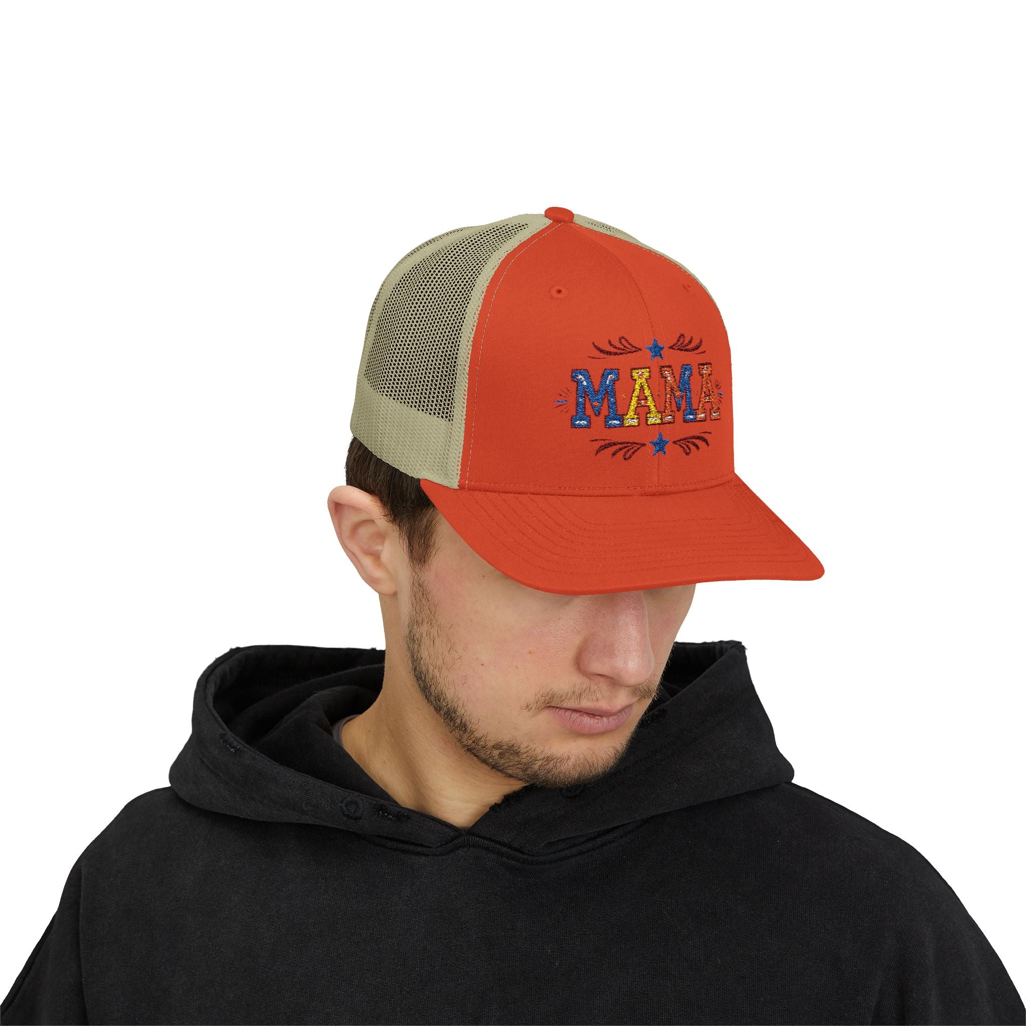 Colorful Mama Trucker Cap , Trendy Snapback Hat for Moms, Mothers Day Gift
