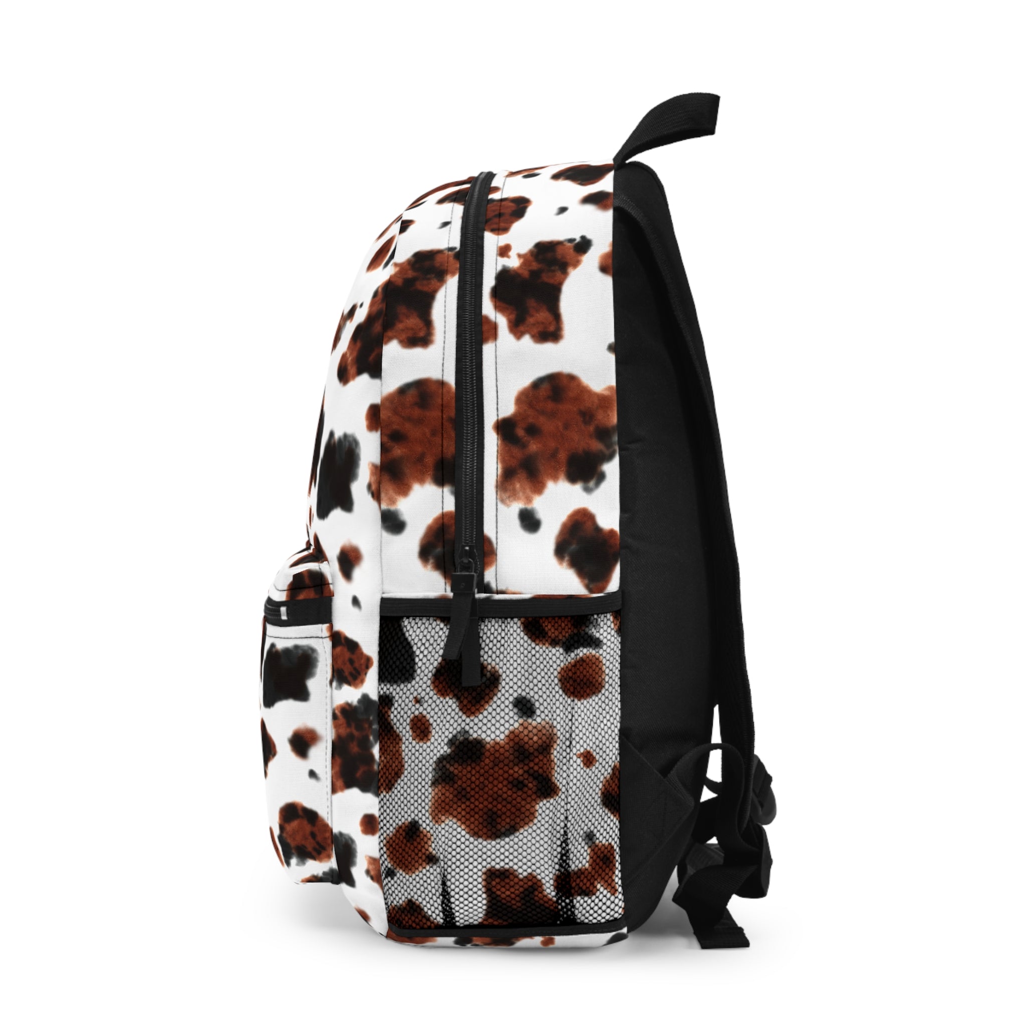 Personalized Cow Print Backpack,  Brindle Western Back to School Bag for Kids, Custom Name, Cowgirl Cowboy School Backpack