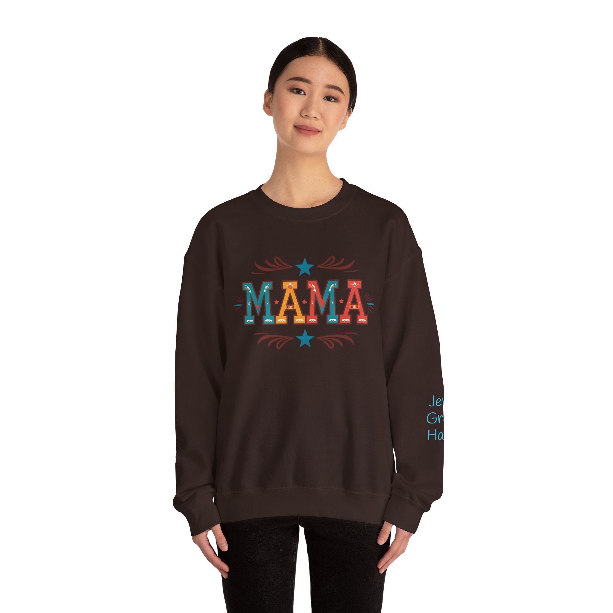 Western MAMA Sweatshirt, Custom Mom Gift with Kids Names, Cozy Mothers Day Crewneck