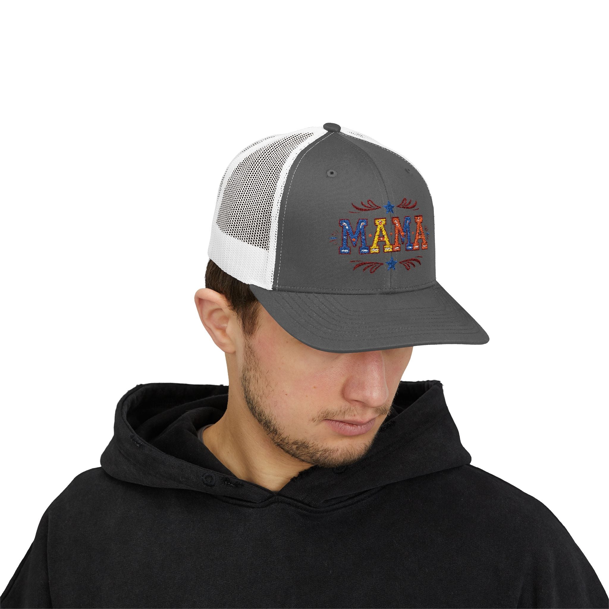 Colorful Mama Trucker Cap , Trendy Snapback Hat for Moms, Mothers Day Gift