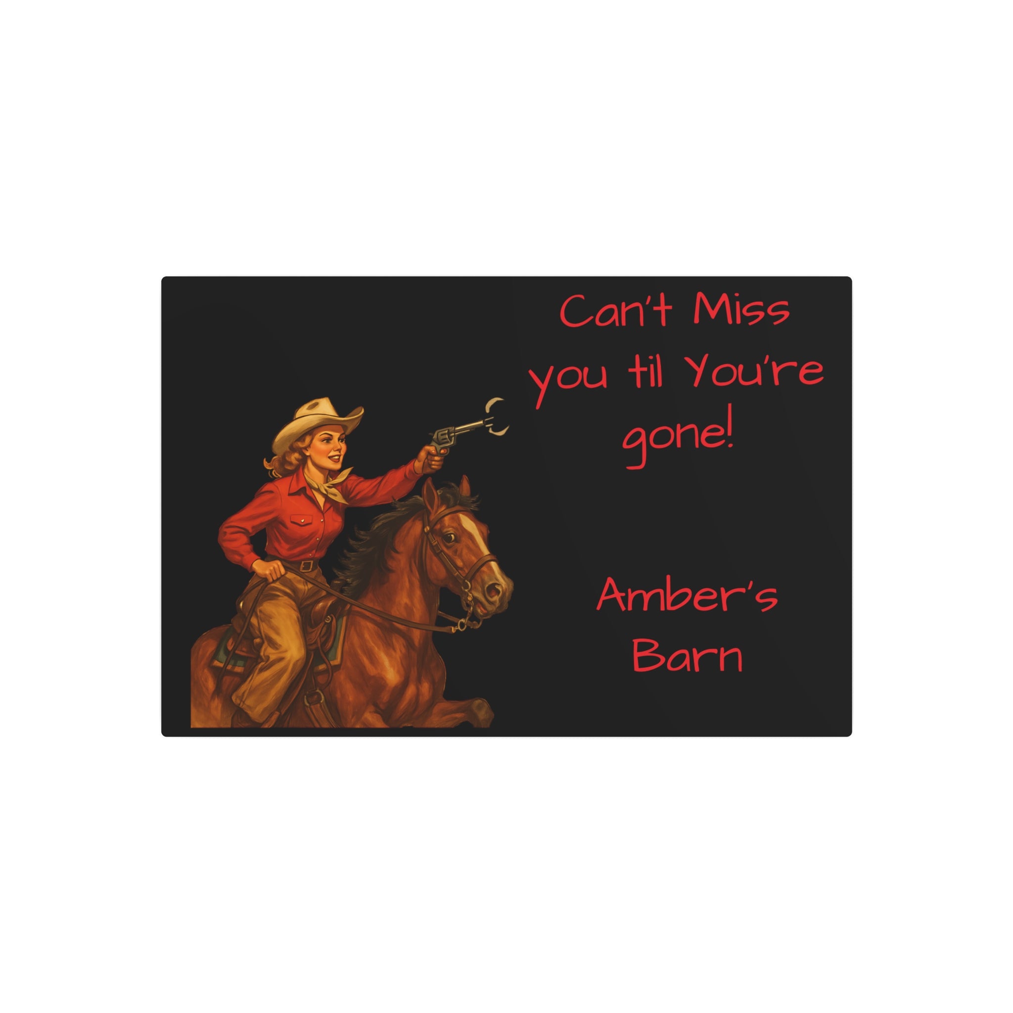 Retro Cowgirl Metal Sign, Personalized Western Decor, Western Home Decor, Cheeky Rustic Wall Art, Custom